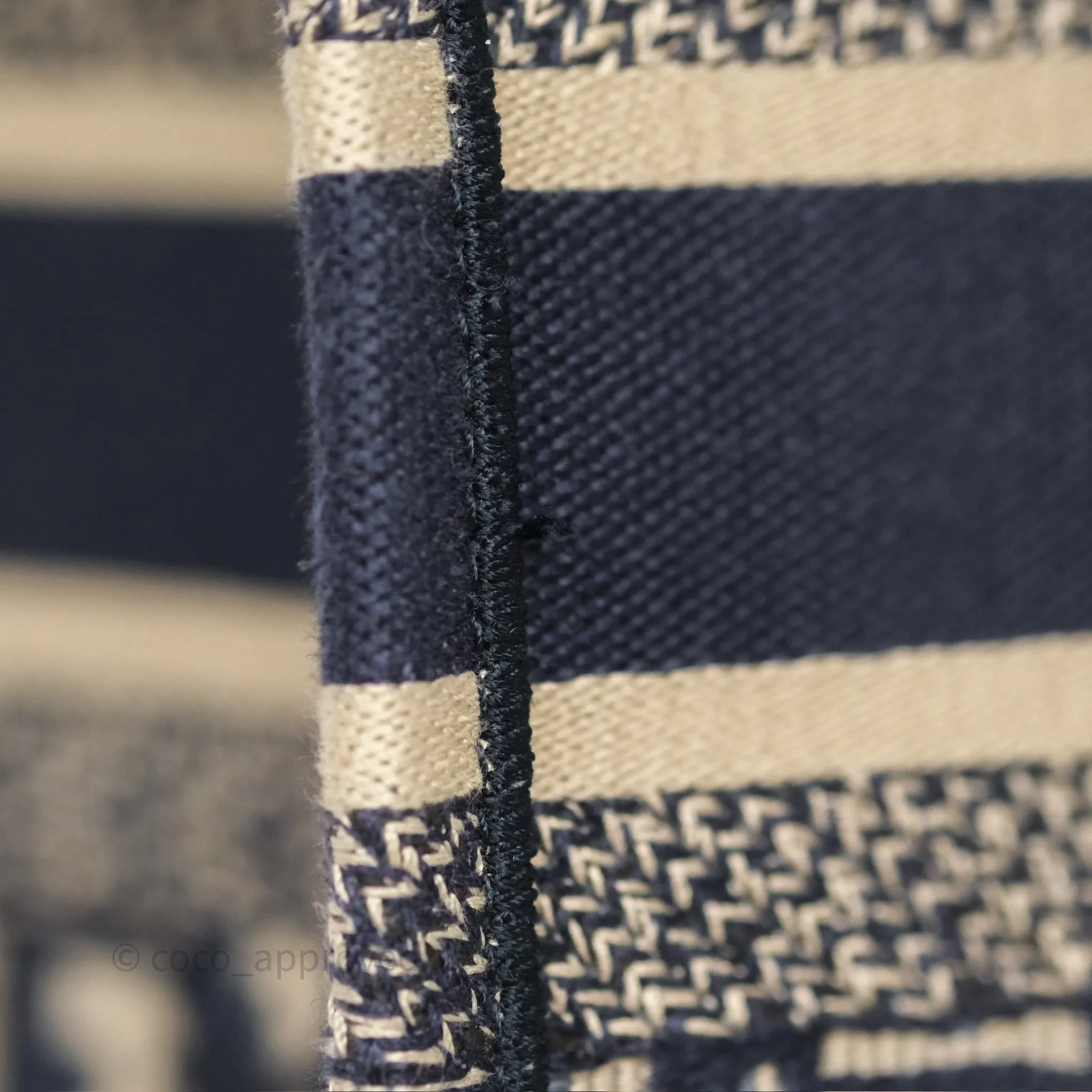 Dior New Small Book Tote Navy Dior Oblique Embroidery Canvas