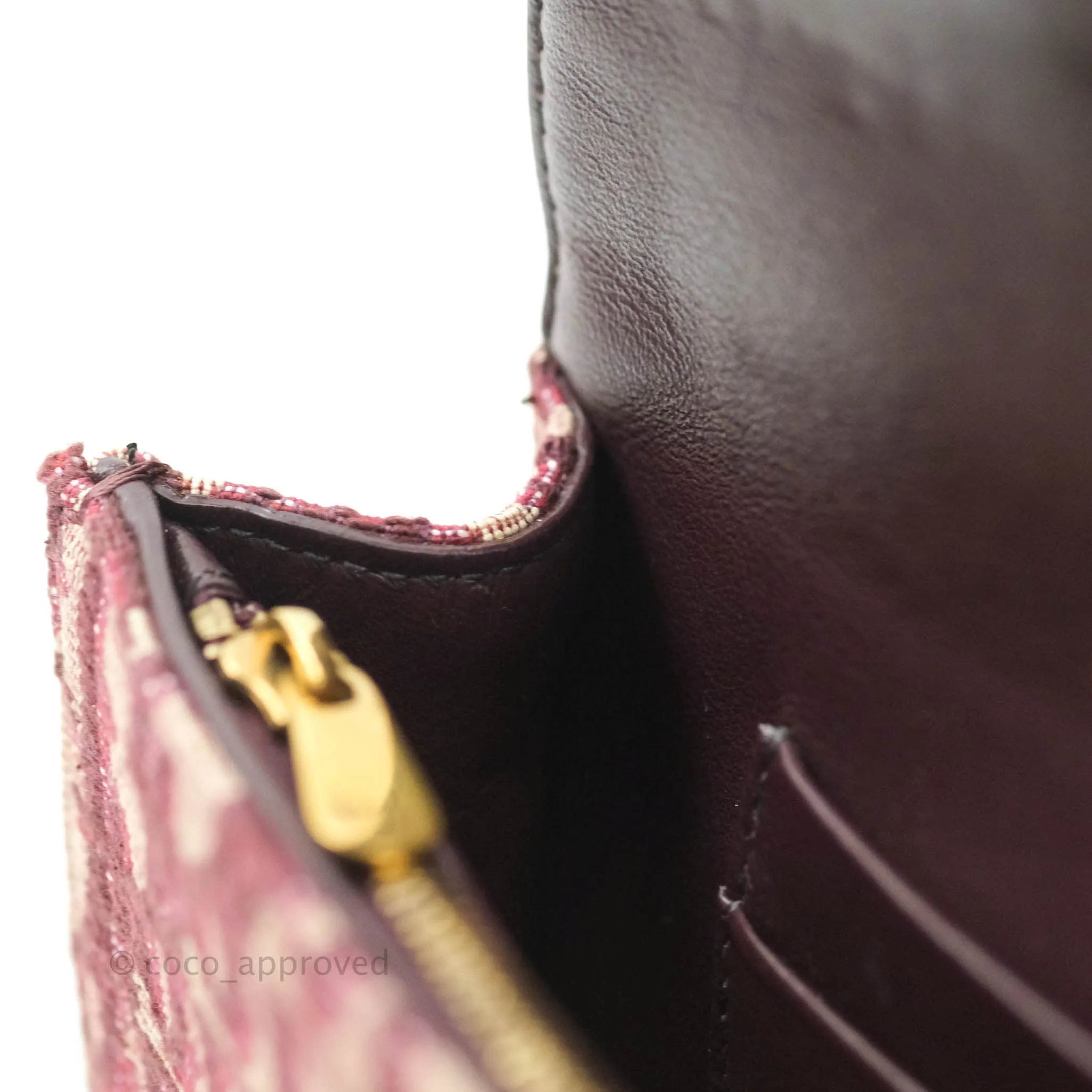 Dior Saddle Belt Pouch Burgundy Dior Oblique Jacquard