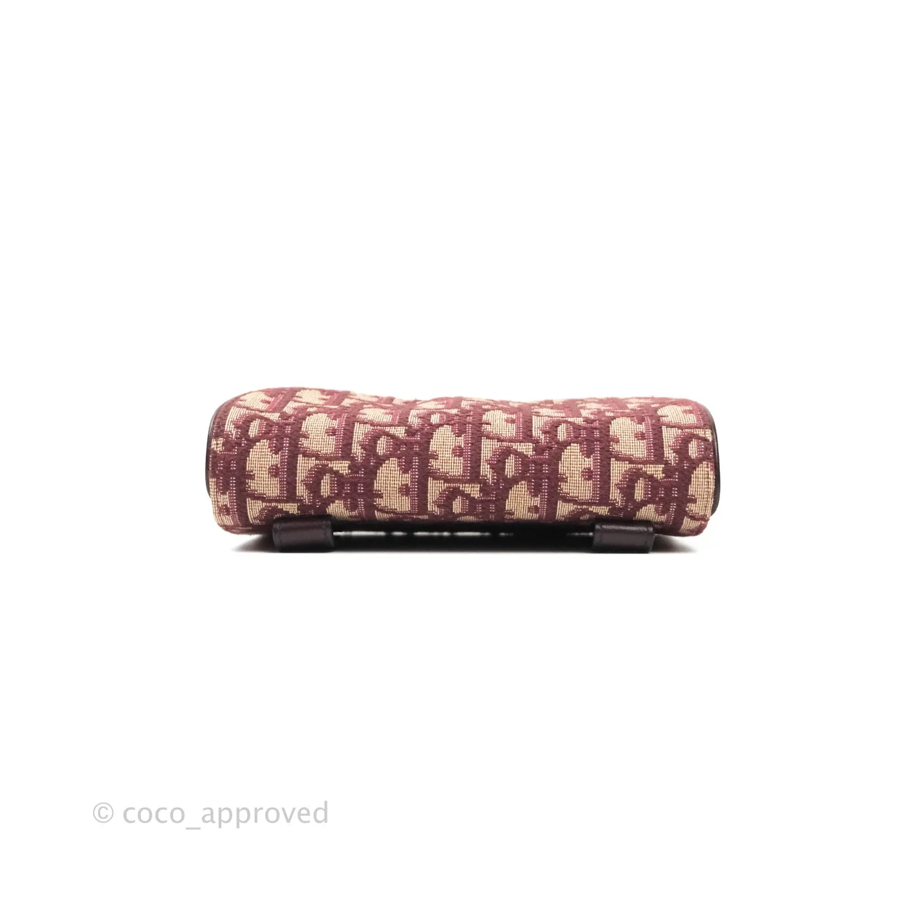 Dior Saddle Belt Pouch Burgundy Dior Oblique Jacquard