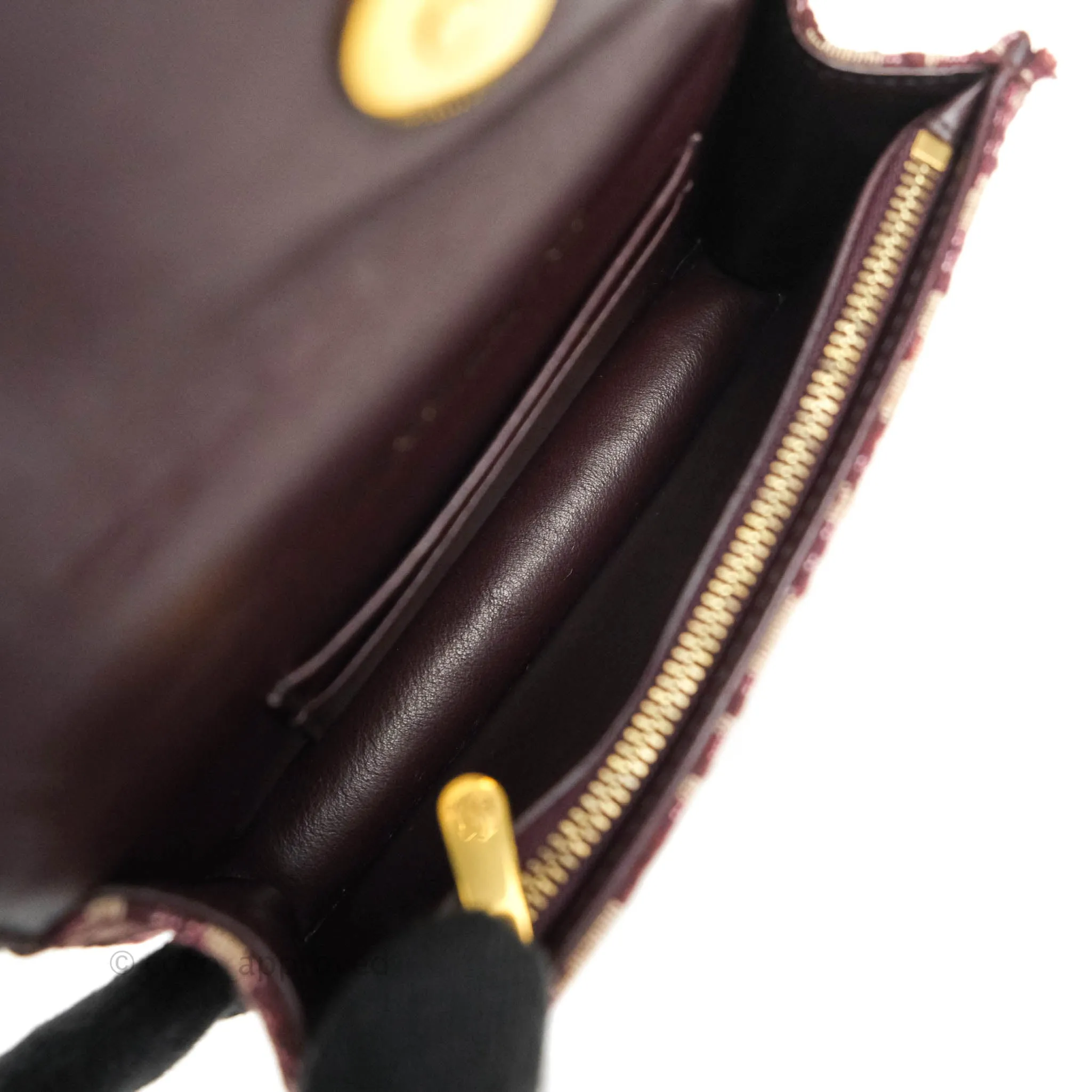 Dior Saddle Belt Pouch Burgundy Dior Oblique Jacquard