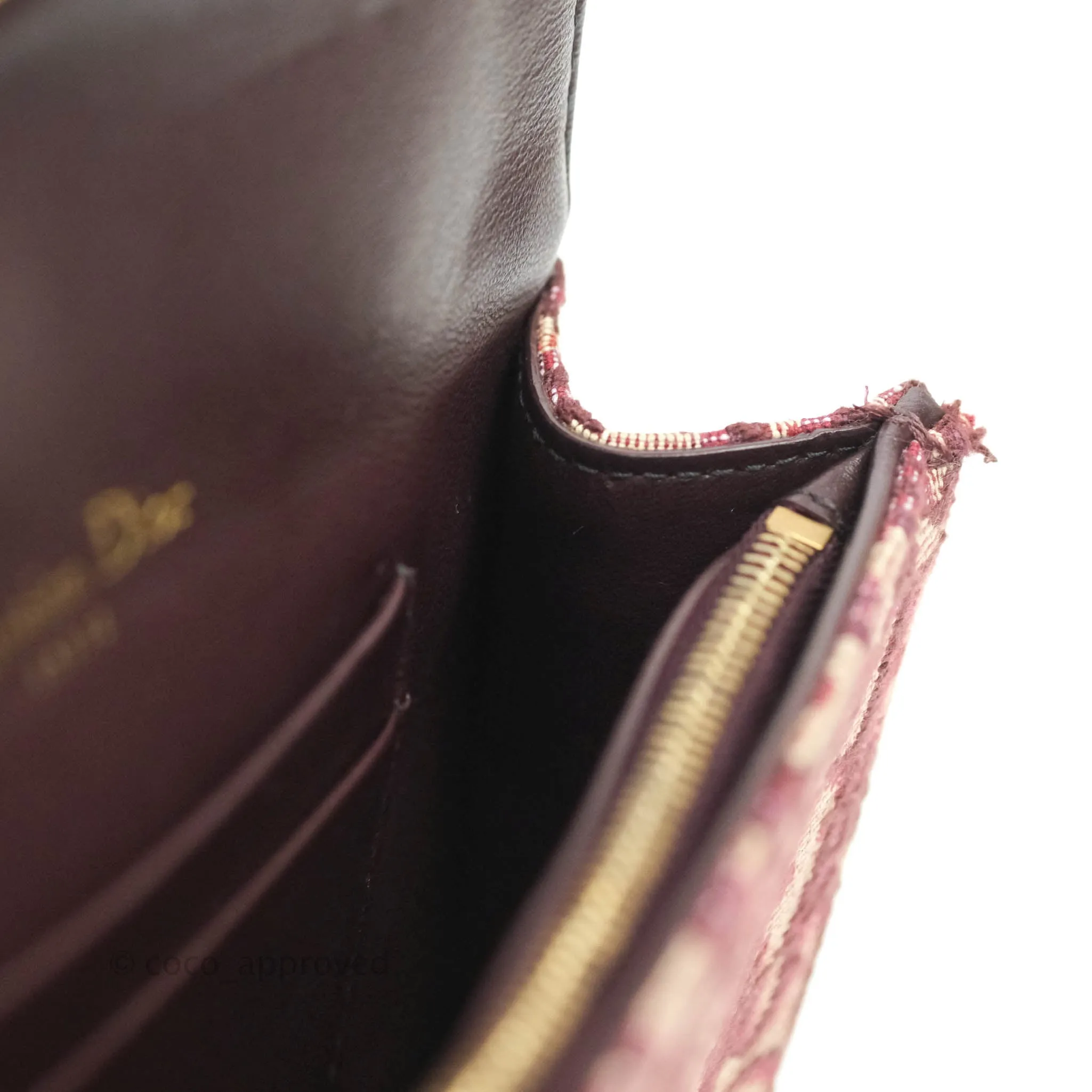 Dior Saddle Belt Pouch Burgundy Dior Oblique Jacquard