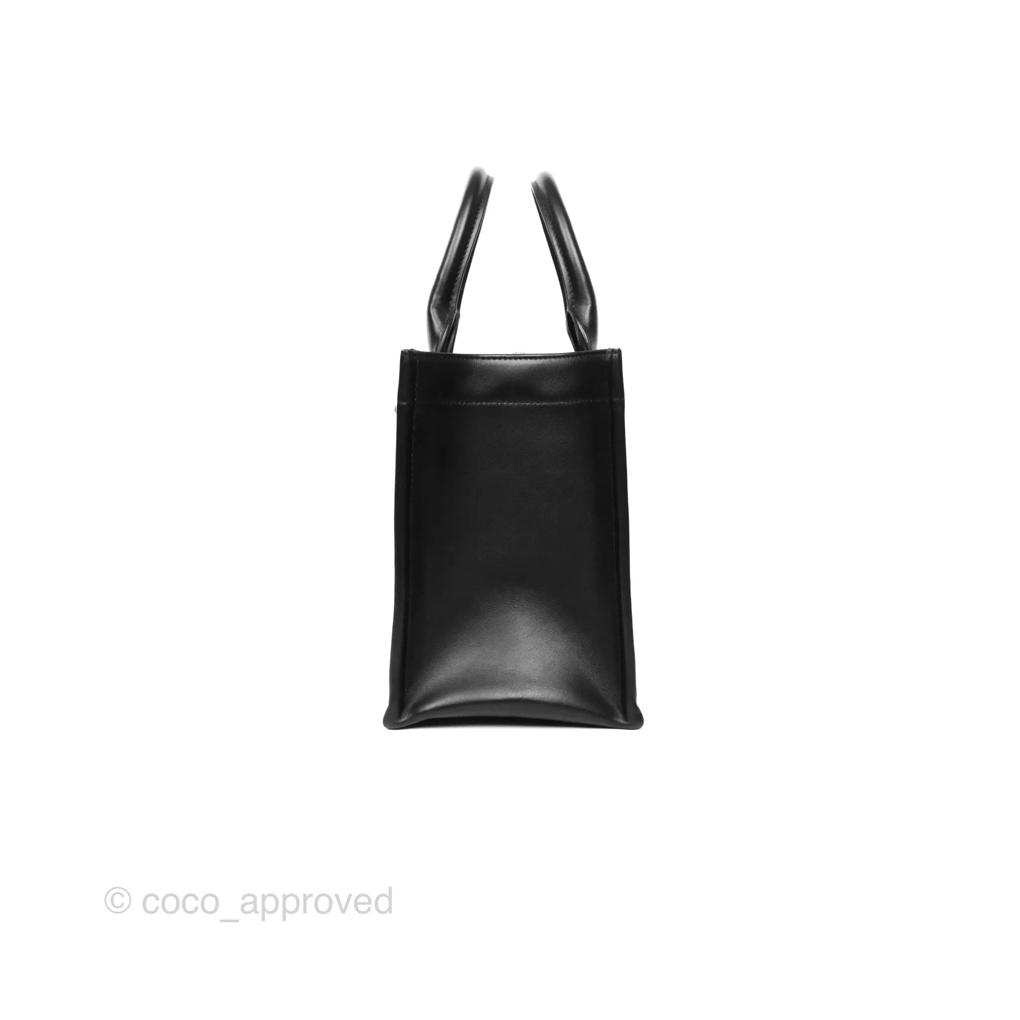 Dior Small Dior Book Tote Black Macrocannage Calfskin Gold Hardware