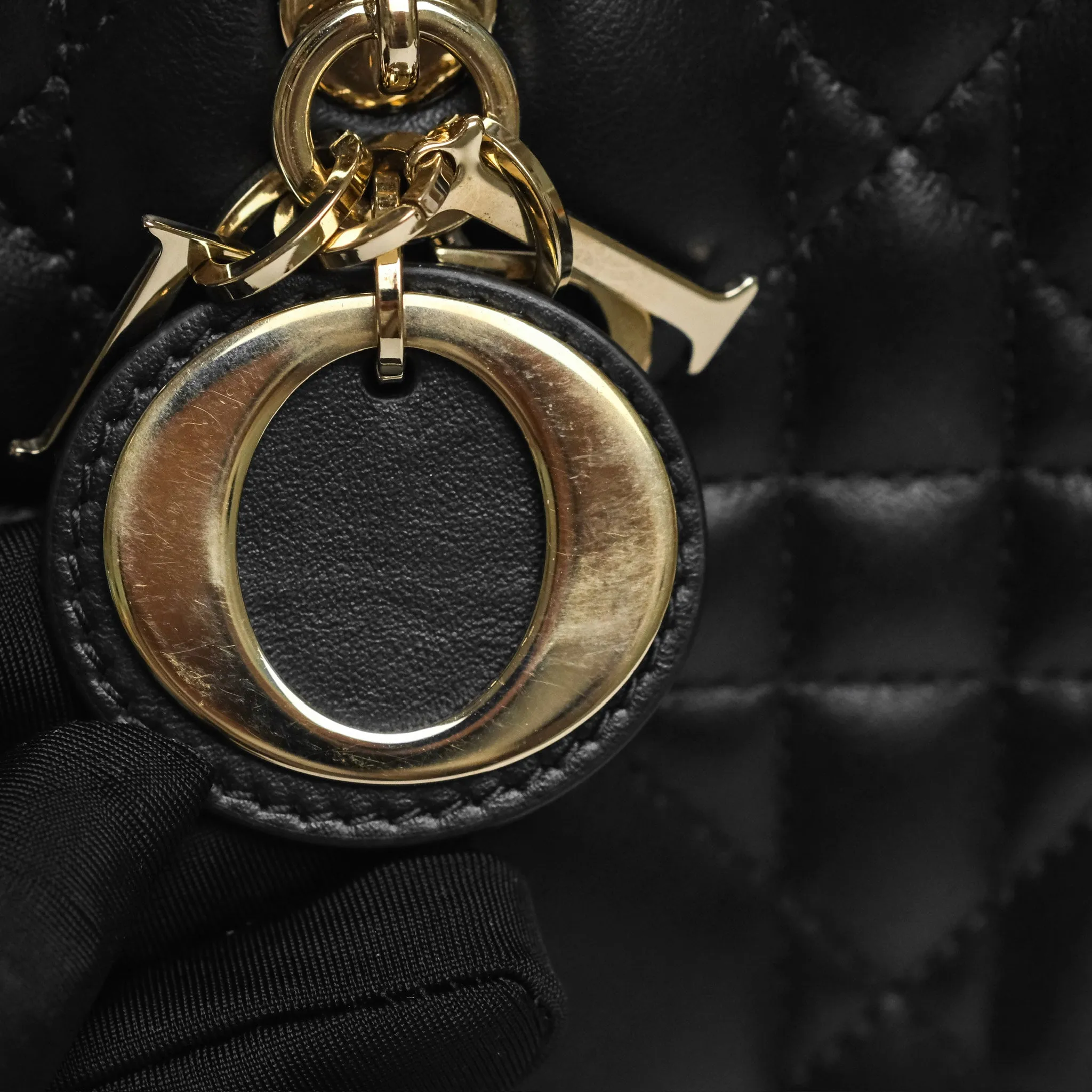 Dior Small Dior Book Tote Black Macrocannage Calfskin Gold Hardware