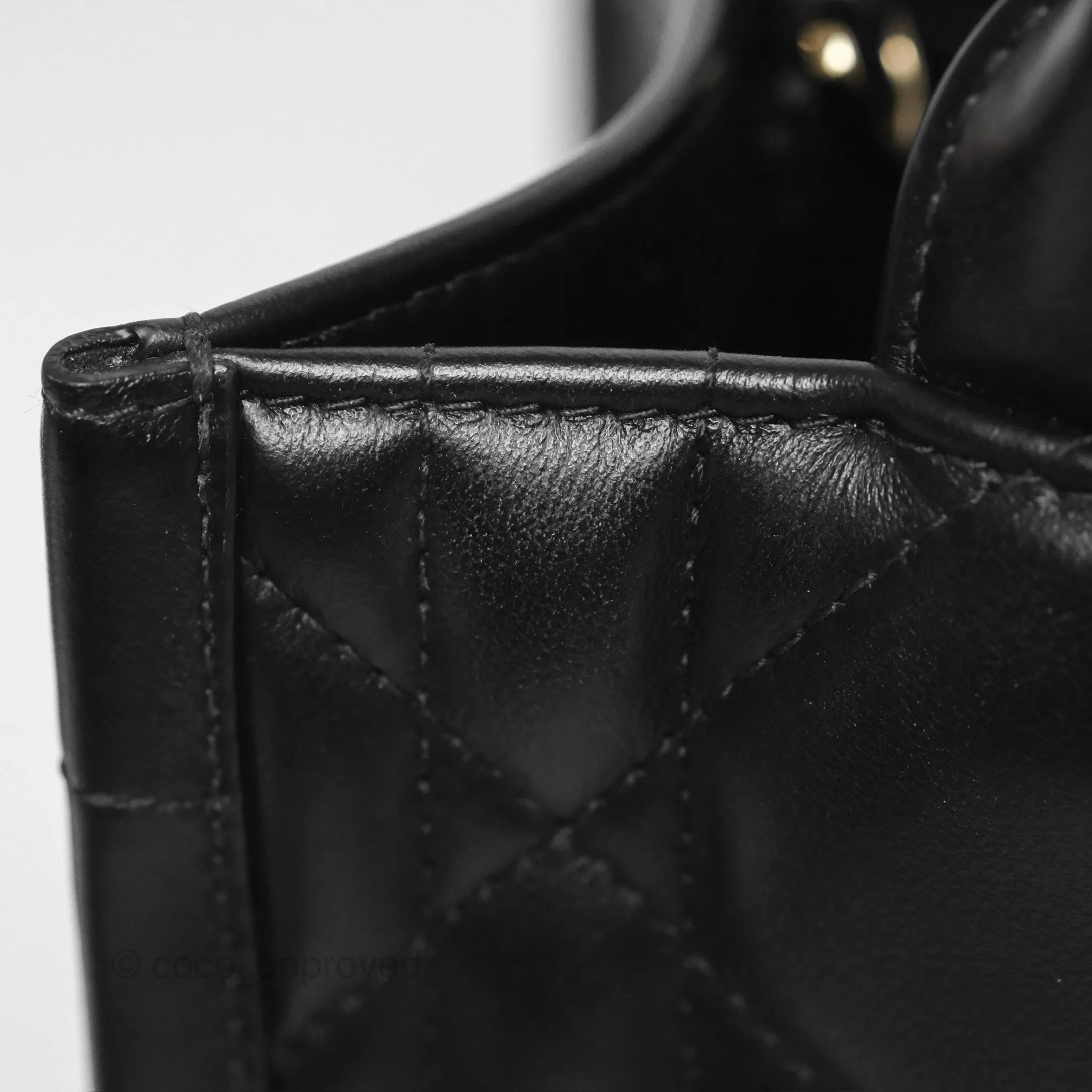 Dior Small Dior Book Tote Black Macrocannage Calfskin Gold Hardware
