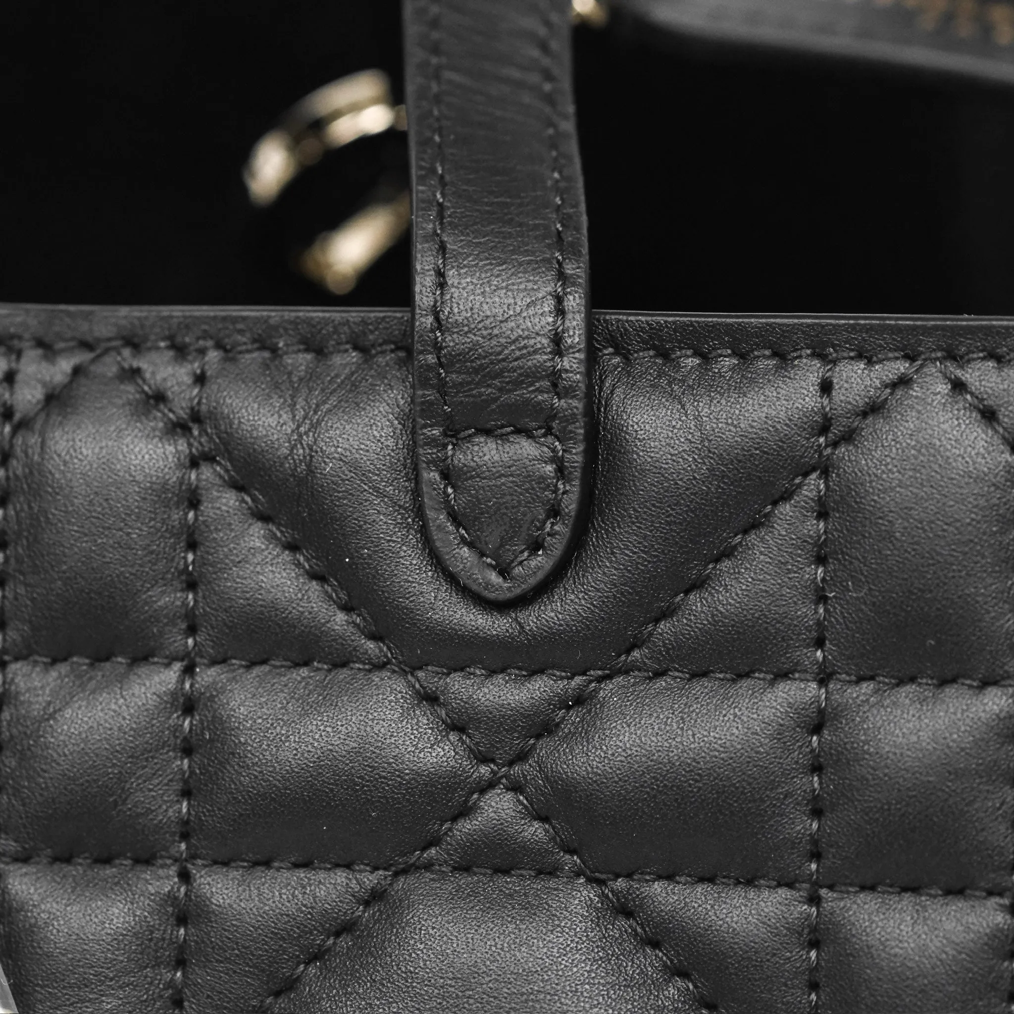 Dior Small Dior Toujours Bag Black Macrocannage Calfskin