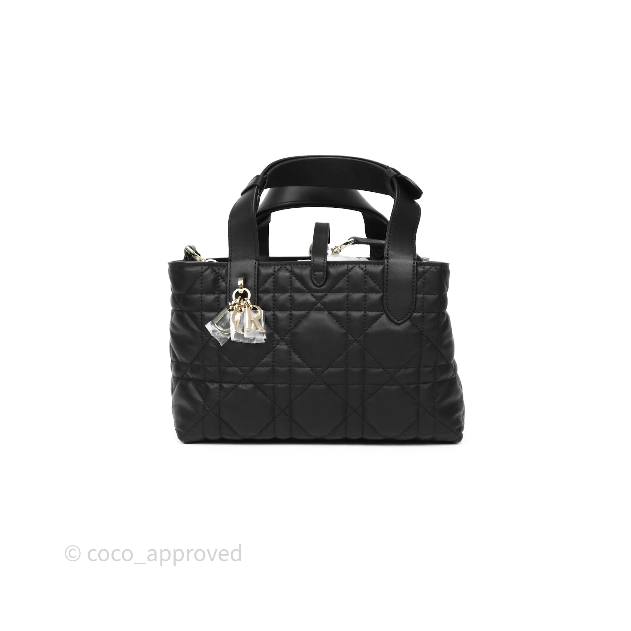 Dior Small Dior Toujours Bag Black Macrocannage Calfskin