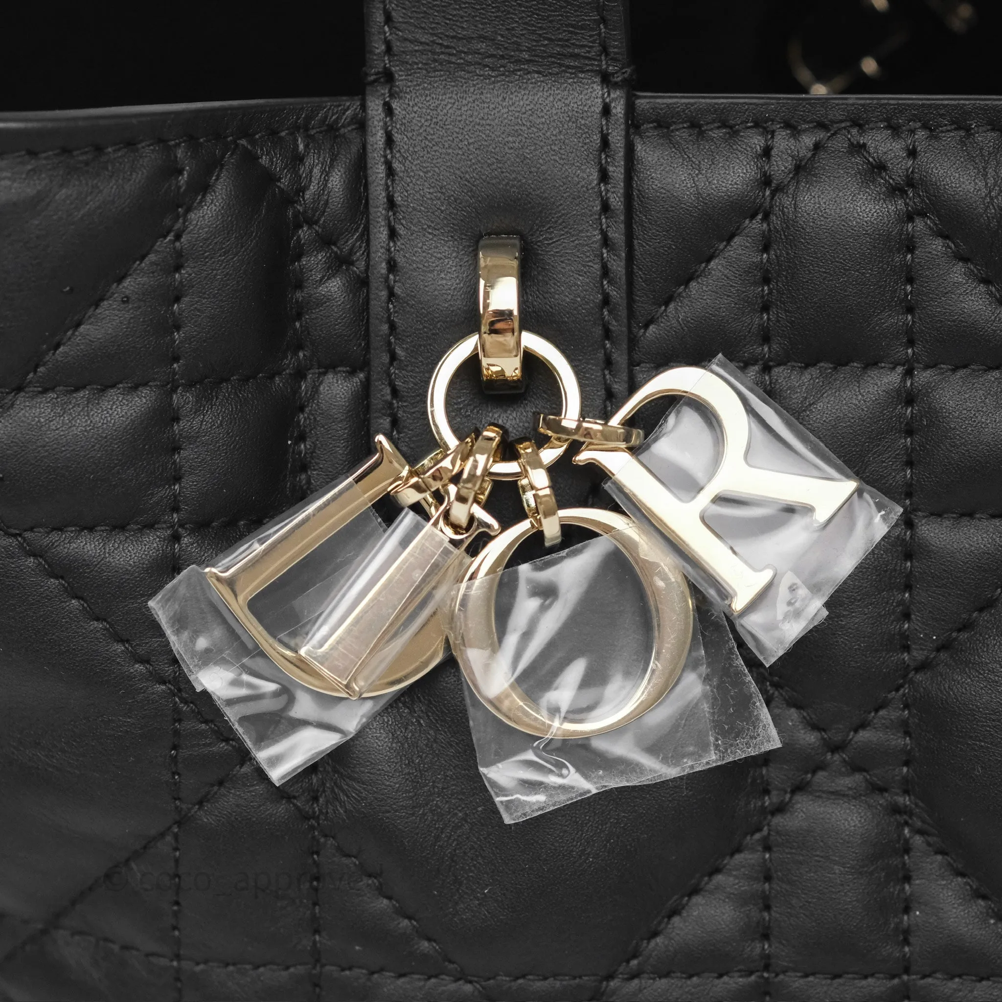 Dior Small Dior Toujours Bag Black Macrocannage Calfskin