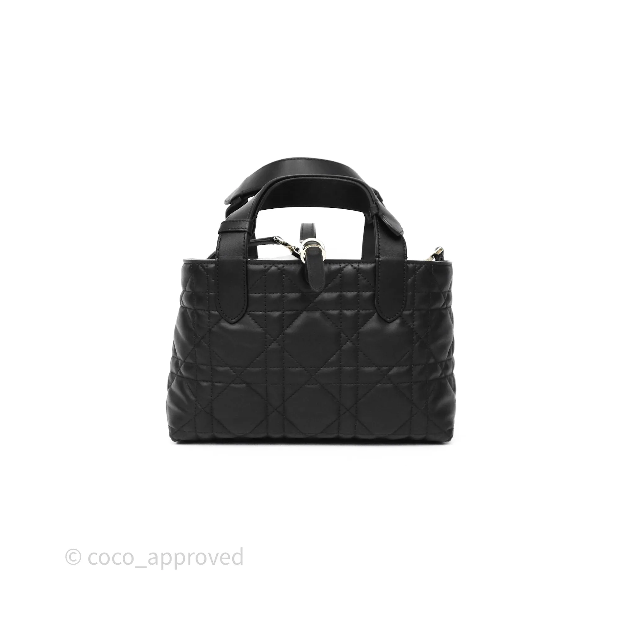Dior Small Dior Toujours Bag Black Macrocannage Calfskin