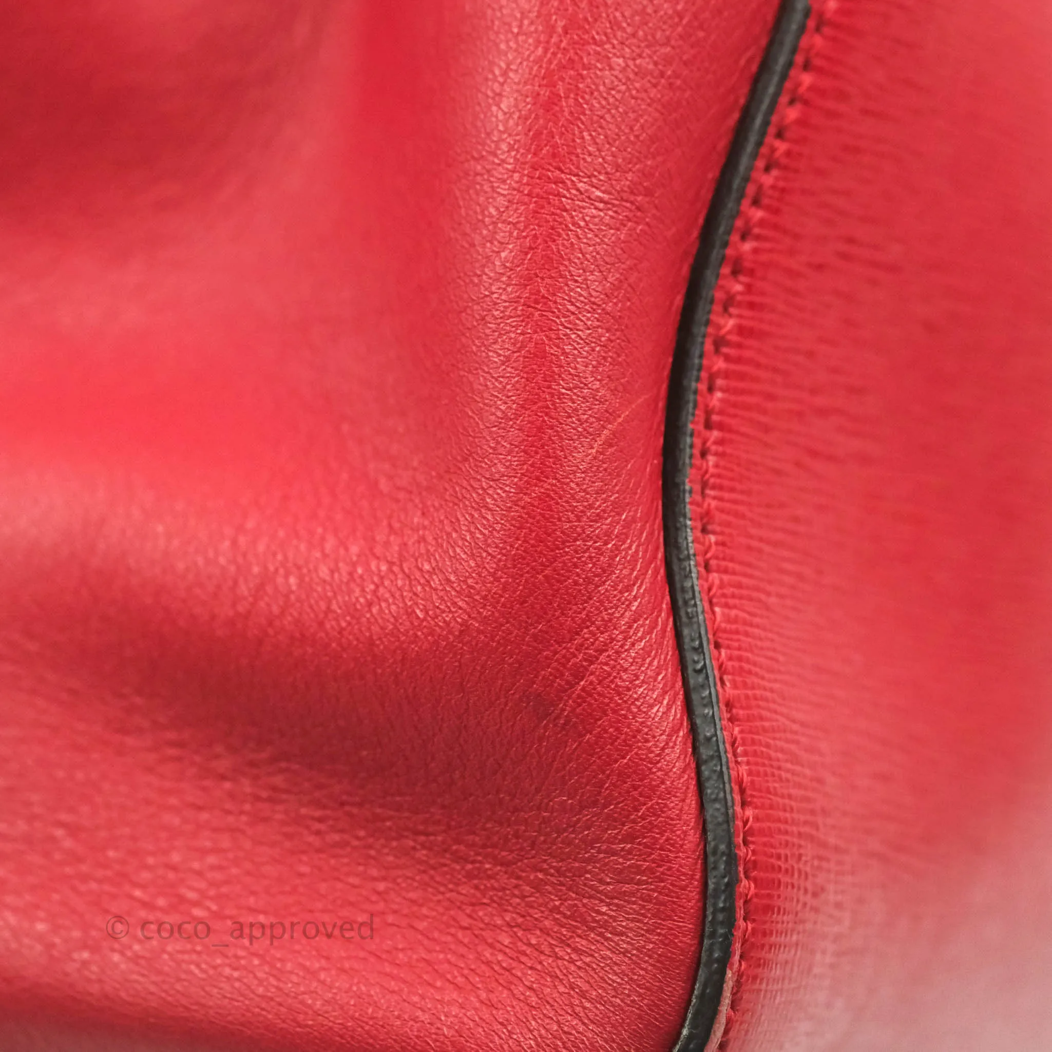 Fendi 2 Jours Red Bag Gold Hardware