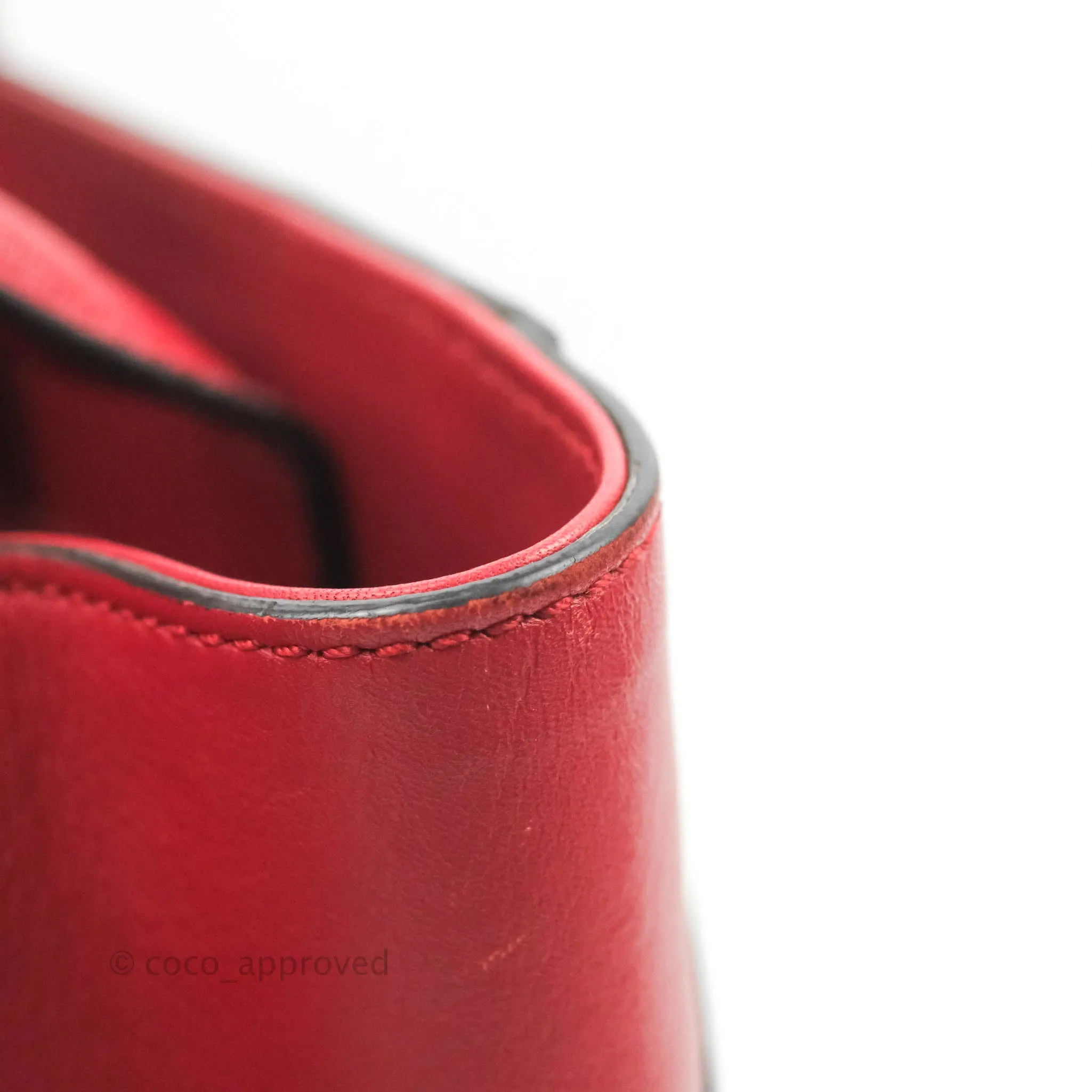 Fendi 2 Jours Red Bag Gold Hardware