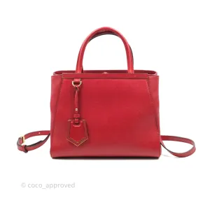 Fendi 2 Jours Red Bag Gold Hardware
