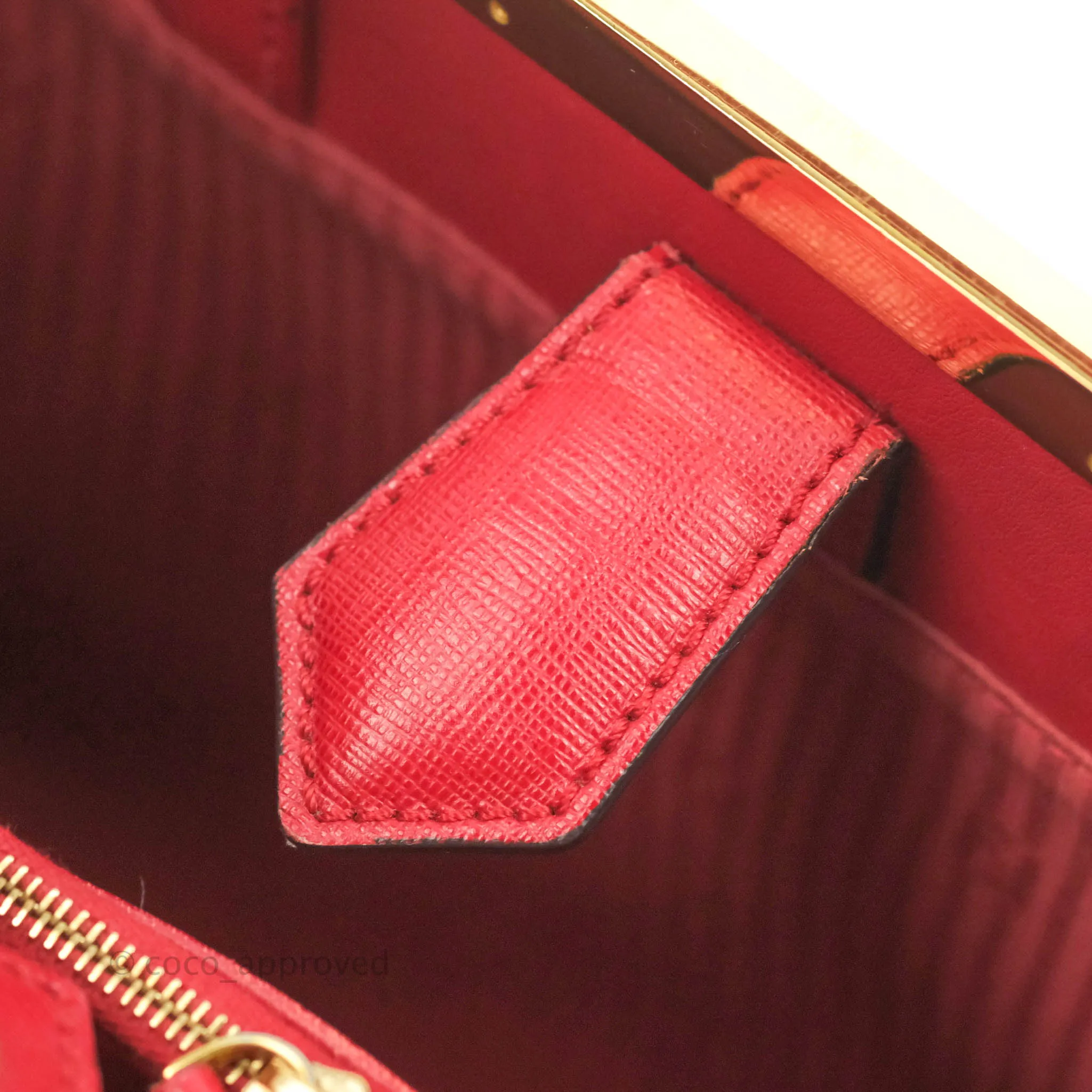 Fendi 2 Jours Red Bag Gold Hardware