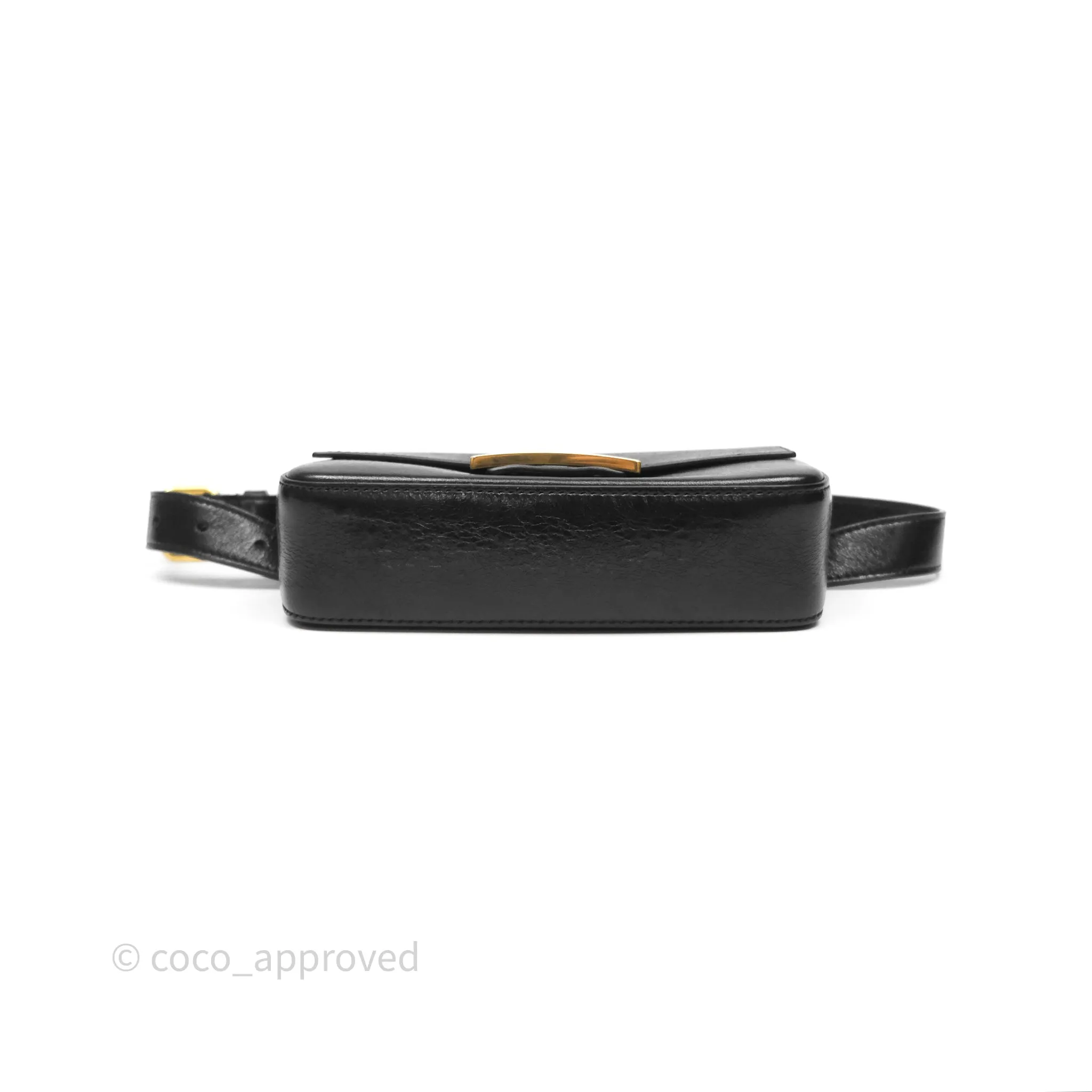 Fendi Baguette Belt Bag Black Lambskin Gold Hardware