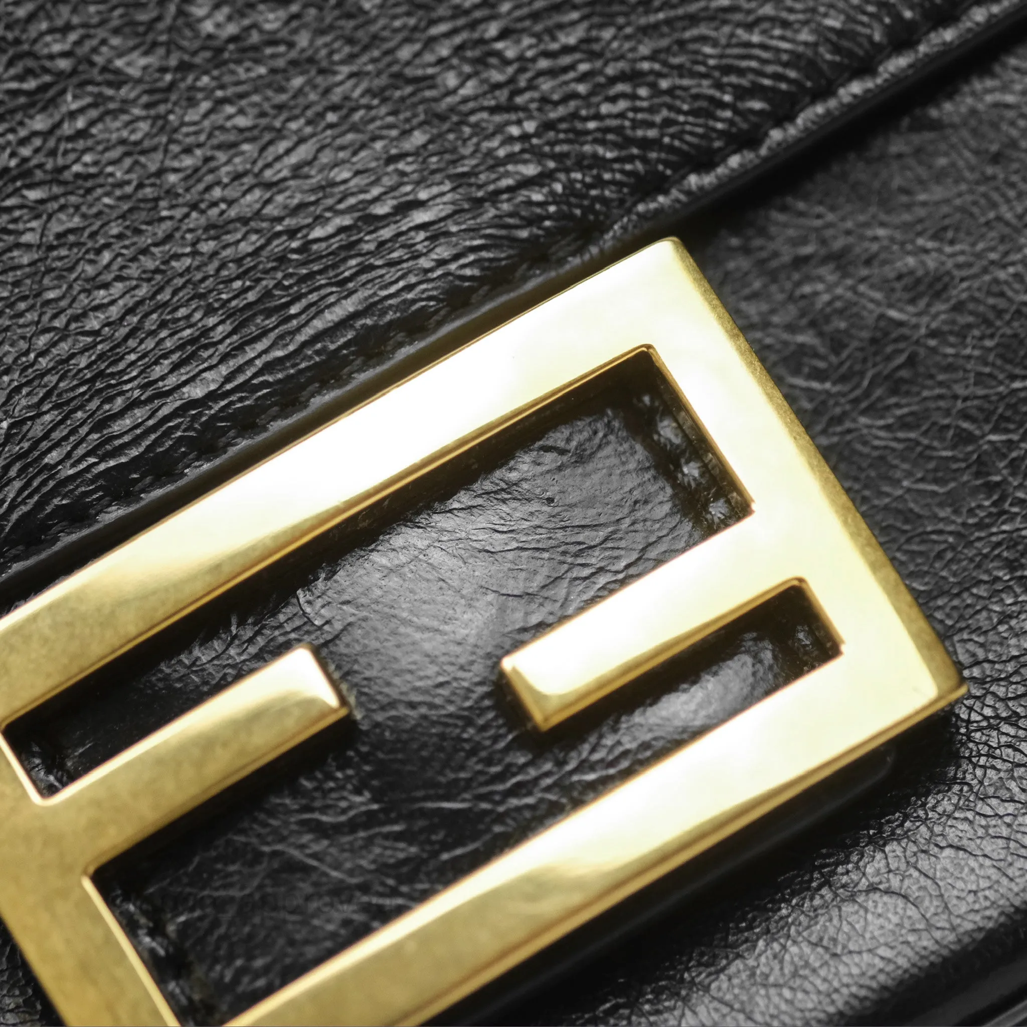 Fendi Baguette Belt Bag Black Lambskin Gold Hardware