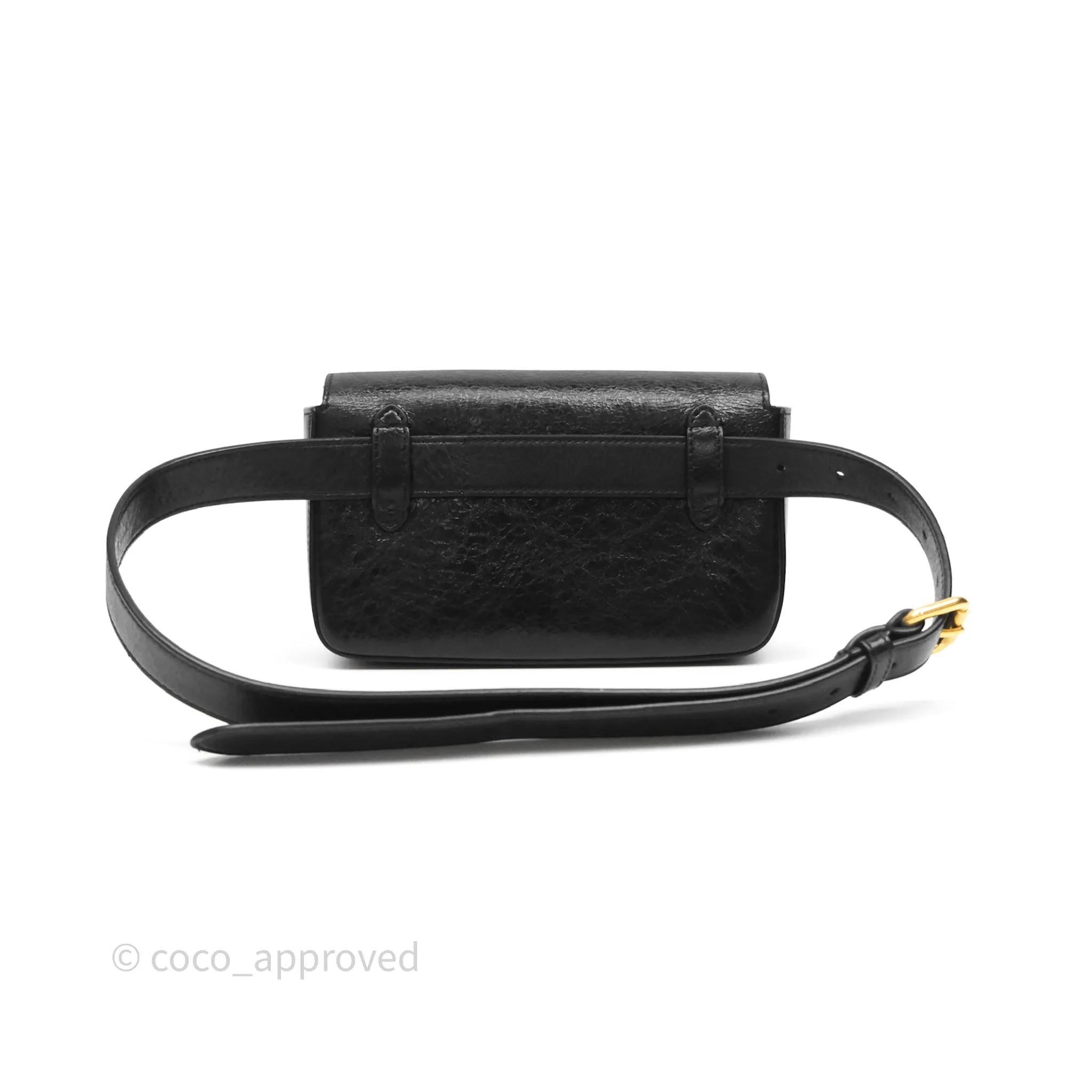 Fendi Baguette Belt Bag Black Lambskin Gold Hardware