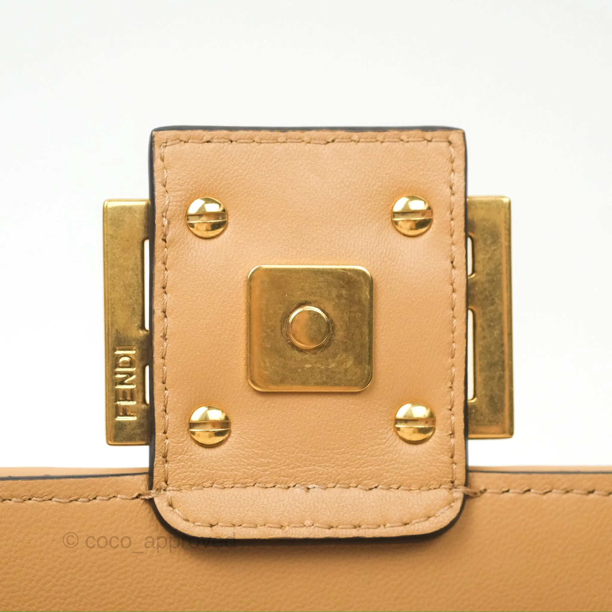 Fendi Baguette Chain Midi Bag Raffia
