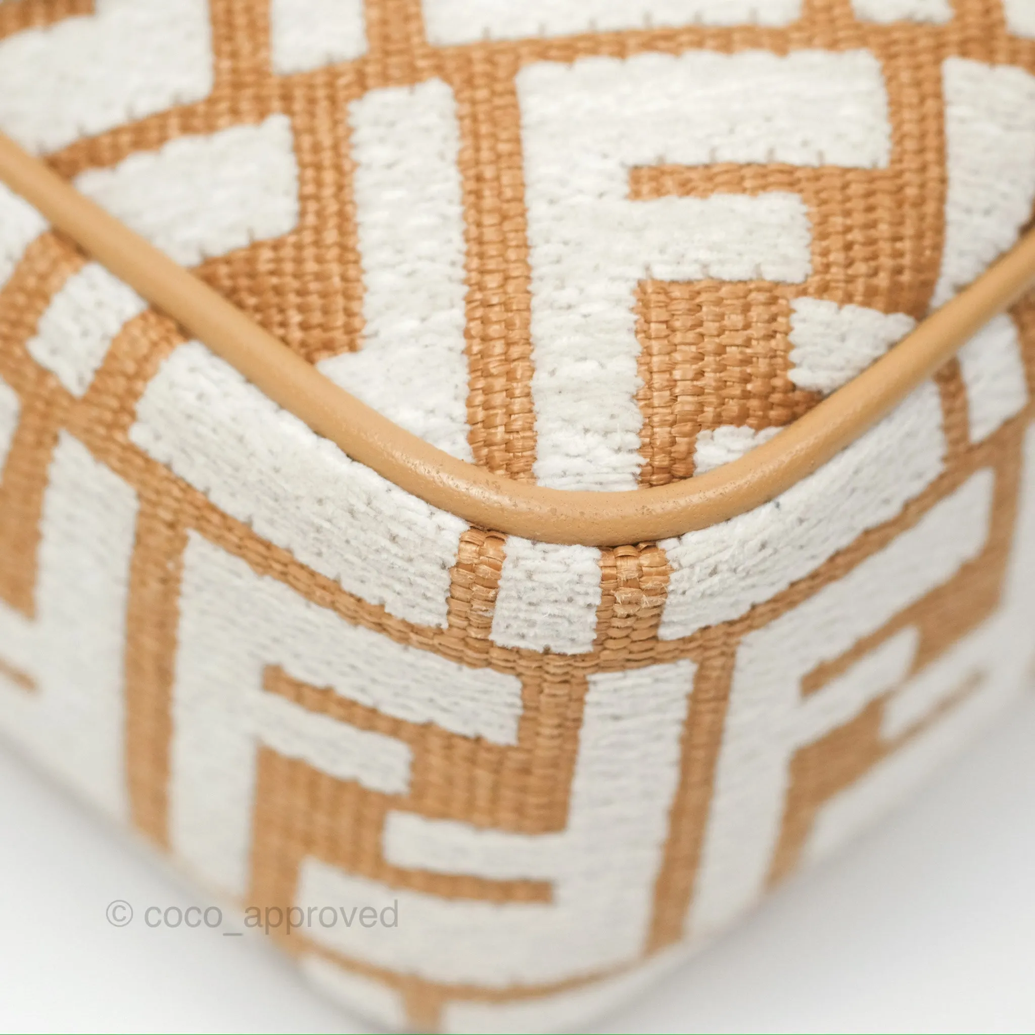 Fendi Baguette Chain Midi Bag Raffia