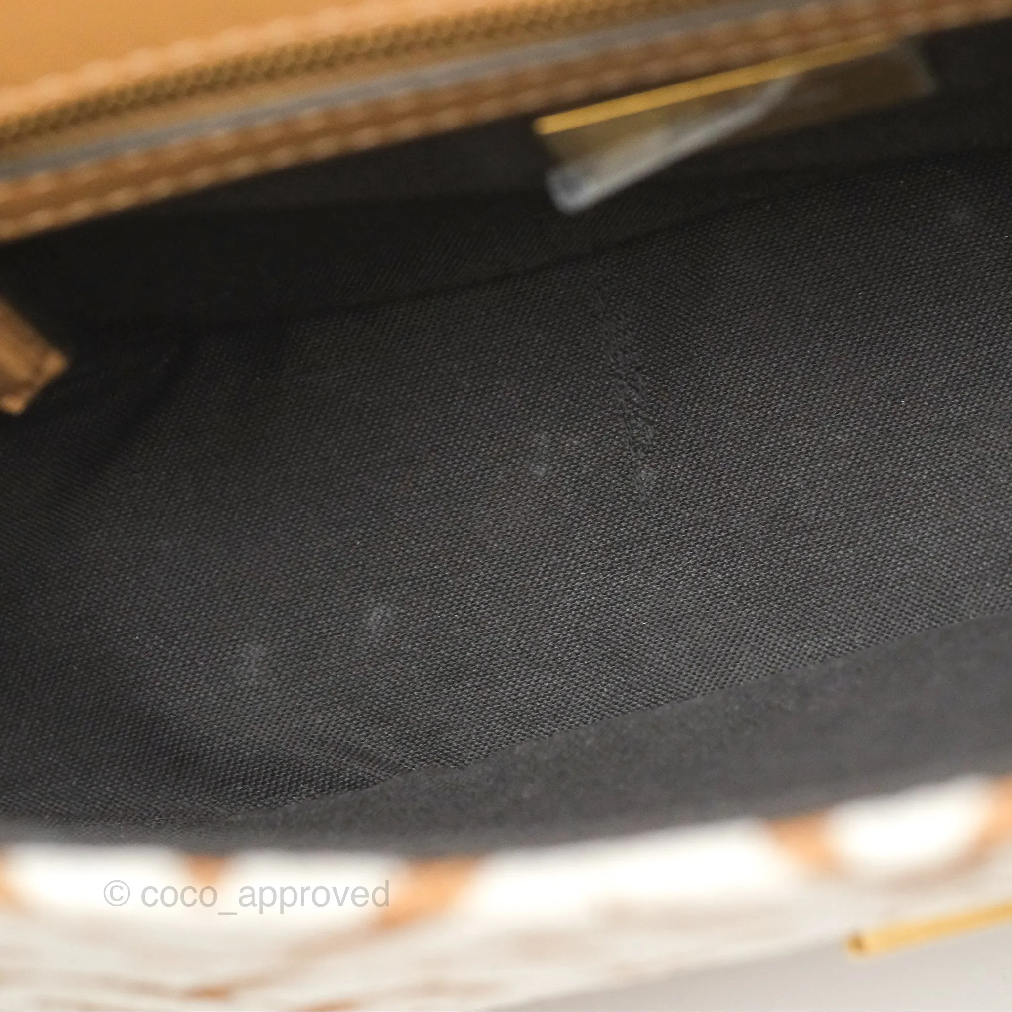 Fendi Baguette Chain Midi Bag Raffia