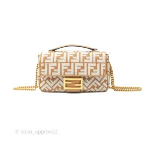 Fendi Baguette Chain Midi Bag Raffia