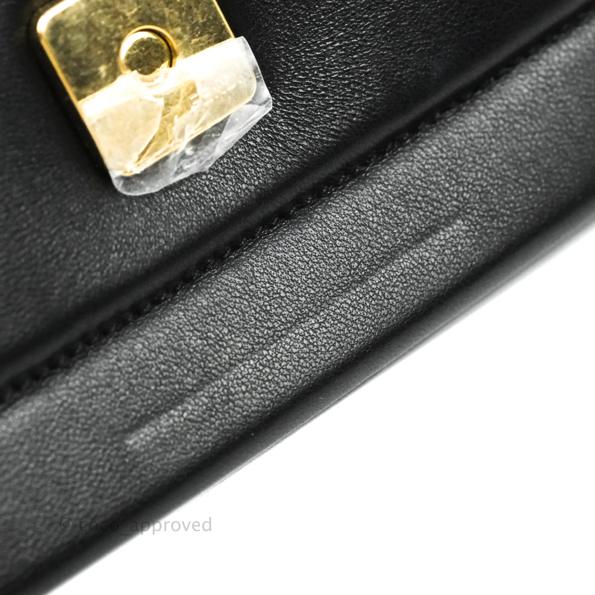 Fendi Baguette Chain Shoulder Bag in Black Nappa Leather