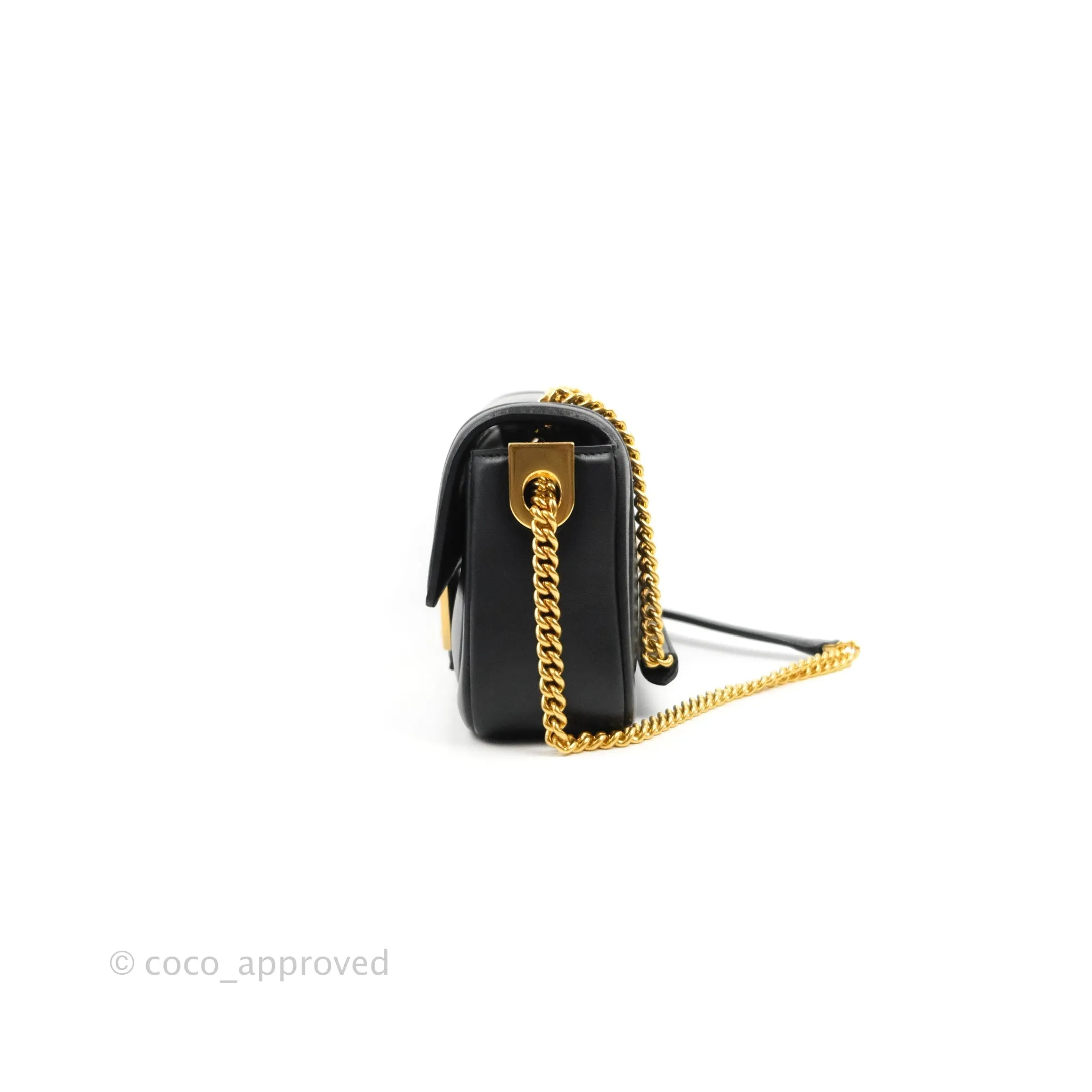Fendi Baguette Chain Shoulder Bag in Black Nappa Leather