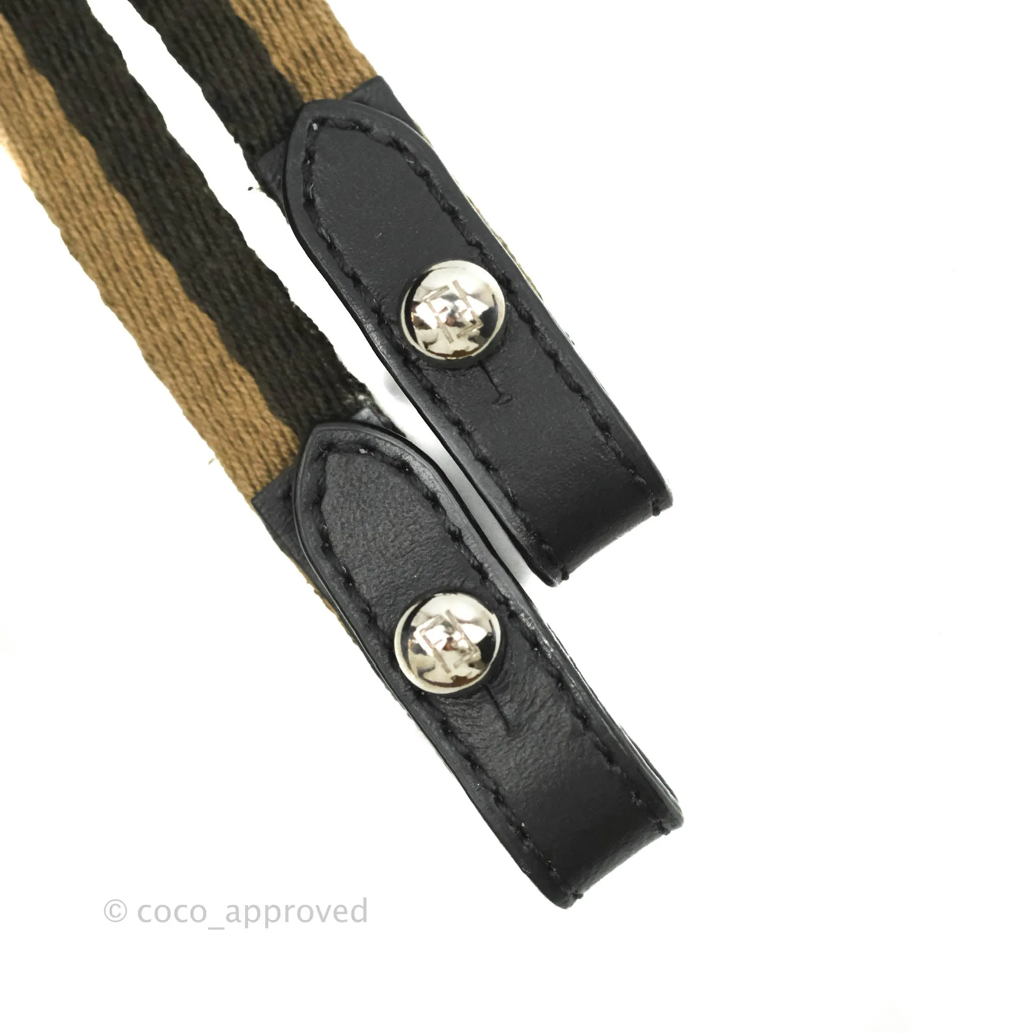 Fendi Baguette FF Brown Fabric Phone Bag