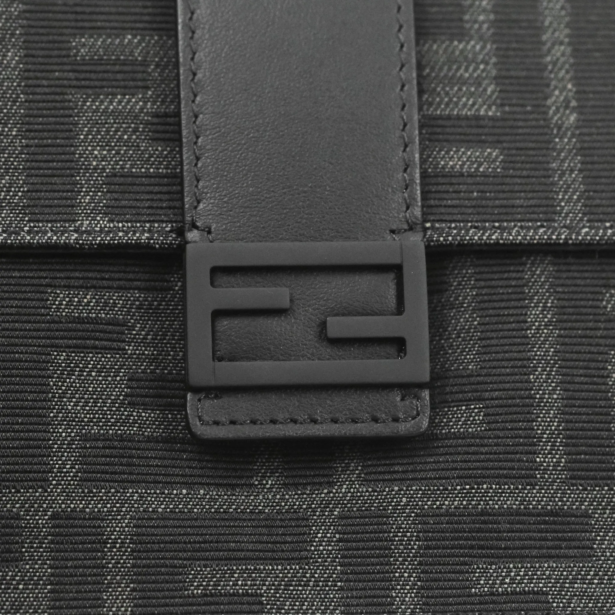 Fendi Baguette Pouch Jacquard FF Motif Grey/Black