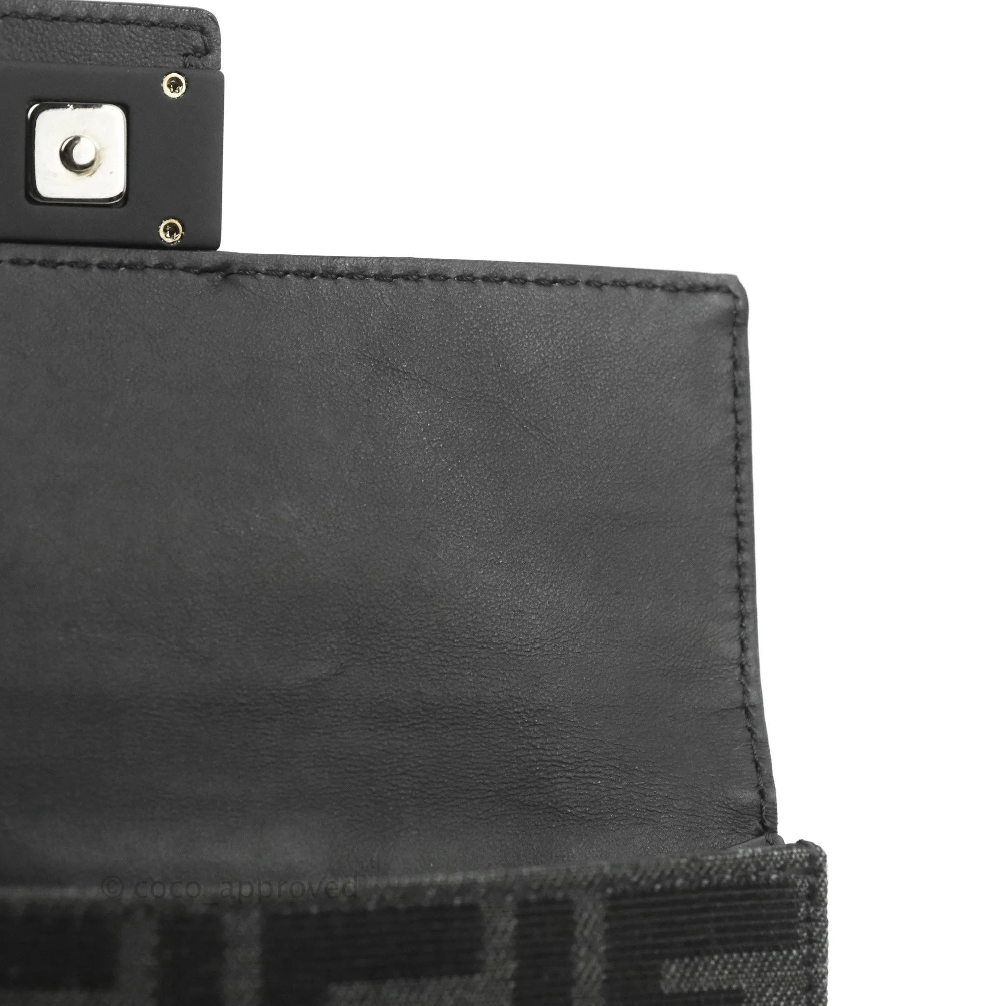 Fendi Baguette Pouch Jacquard FF Motif Grey/Black