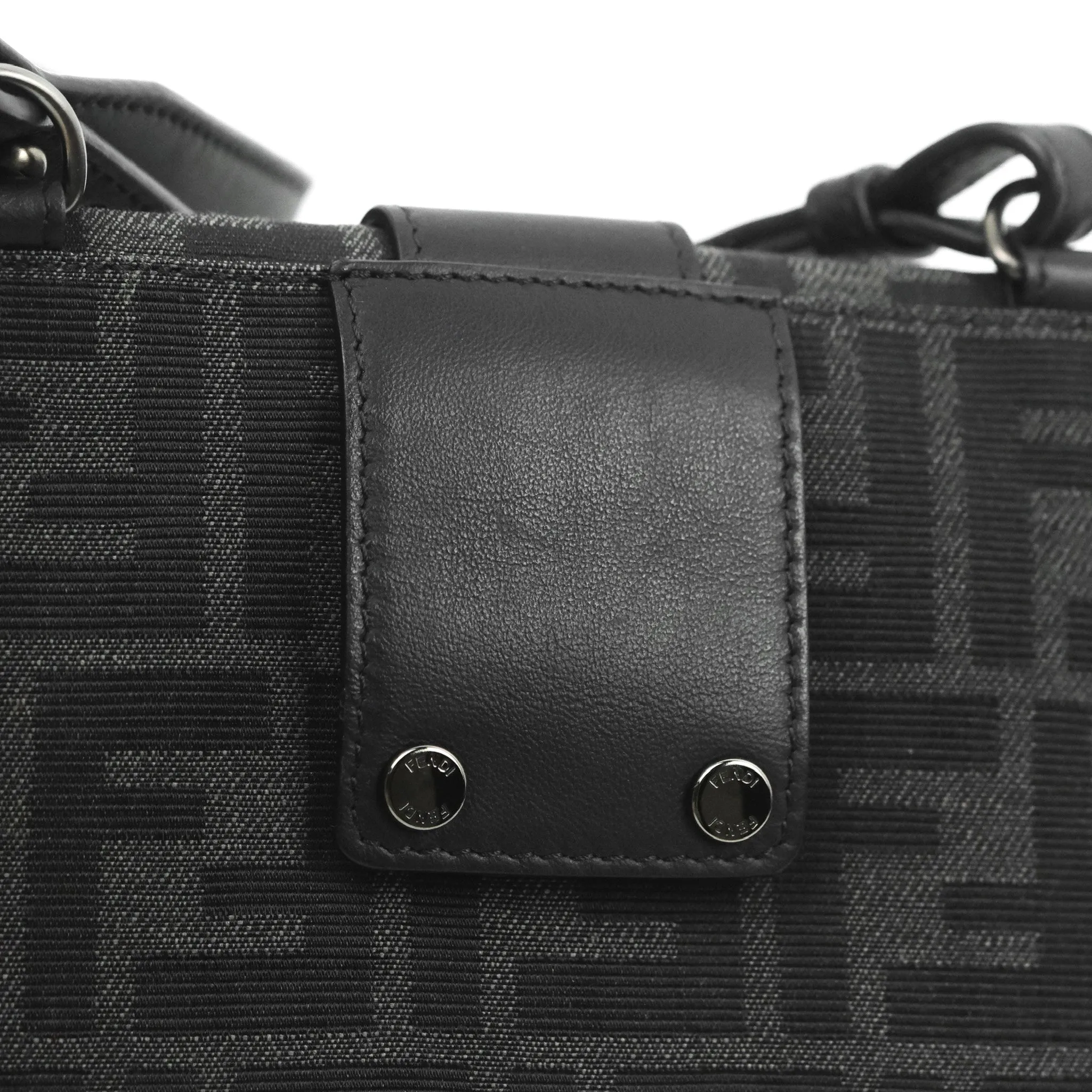 Fendi Baguette Pouch Jacquard FF Motif Grey/Black