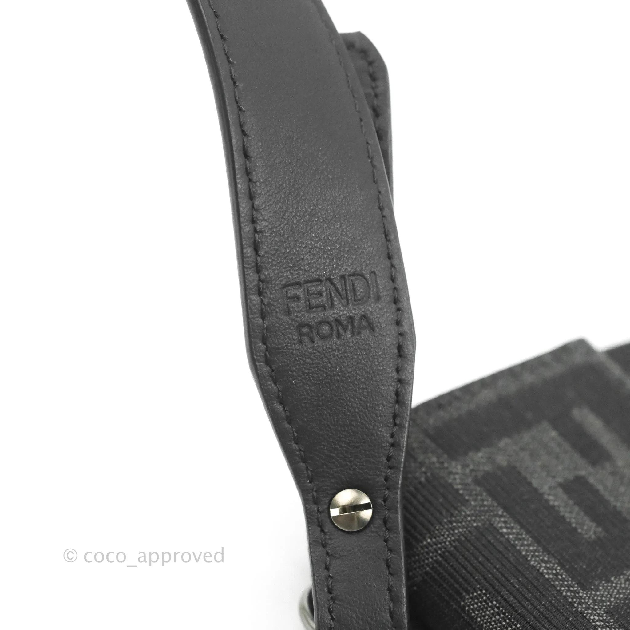 Fendi Baguette Pouch Jacquard FF Motif Grey/Black