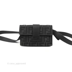 Fendi Baguette Pouch Jacquard FF Motif Grey/Black