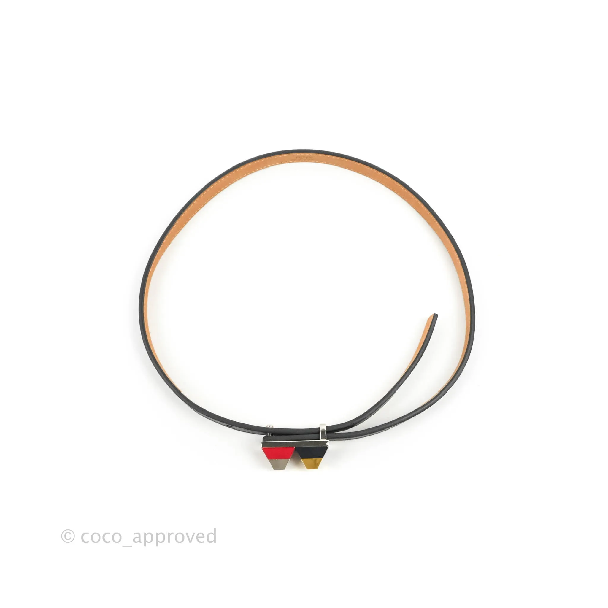 Fendi Calfskin Studded Belt