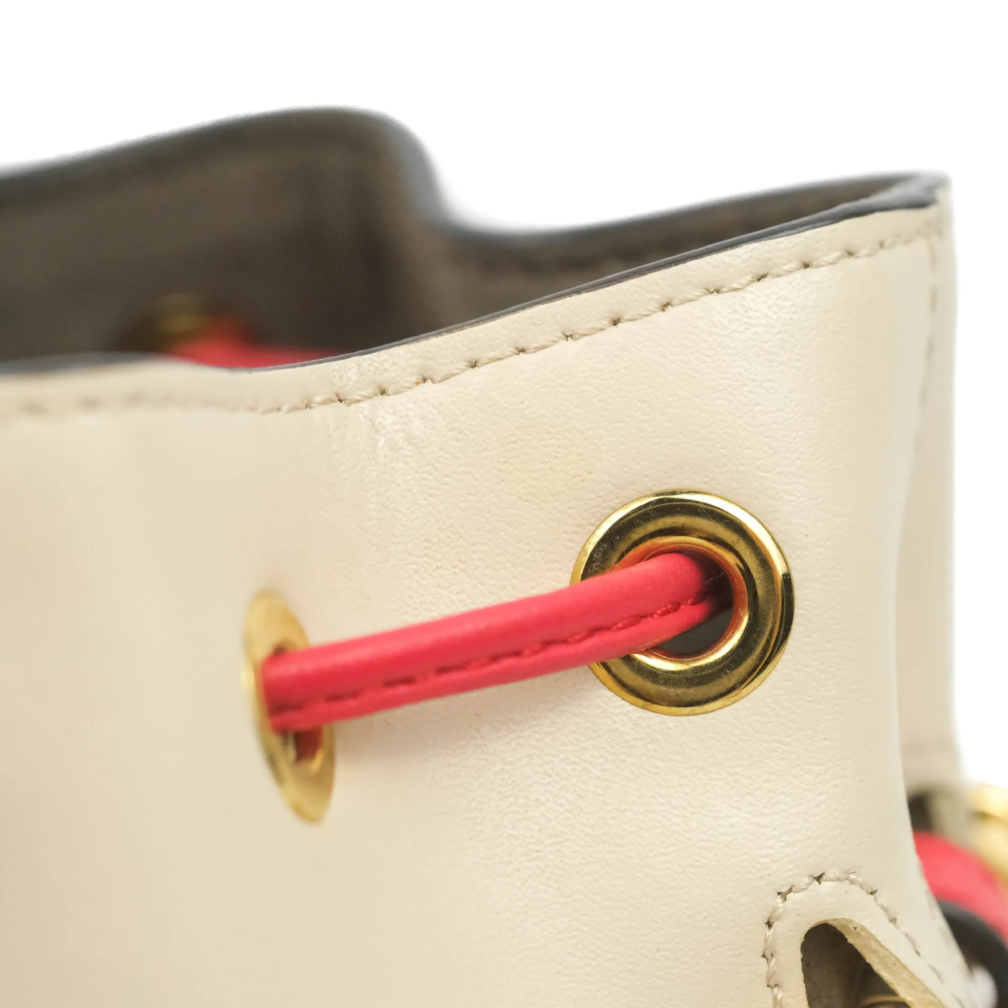 Fendi Calfskin Whipstitch F is Fendi Mini Mon Tresor Bucket Bag Camelia Fiamma