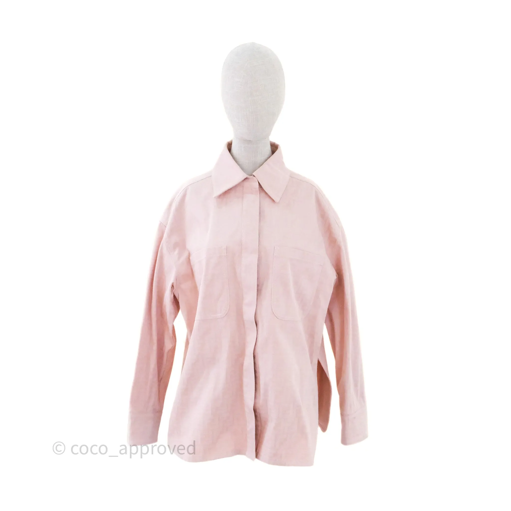 Fendi Denim FF Belted Jacket Pink