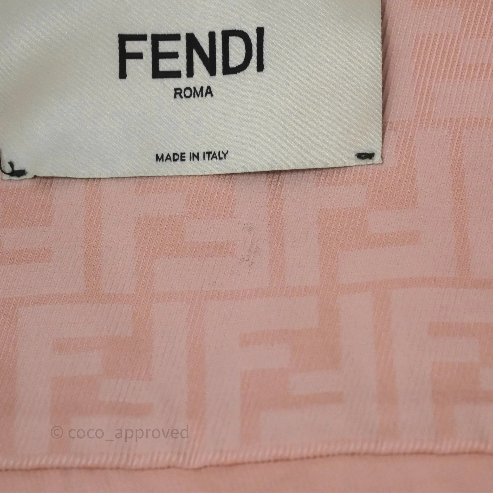 Fendi Denim FF Belted Jacket Pink