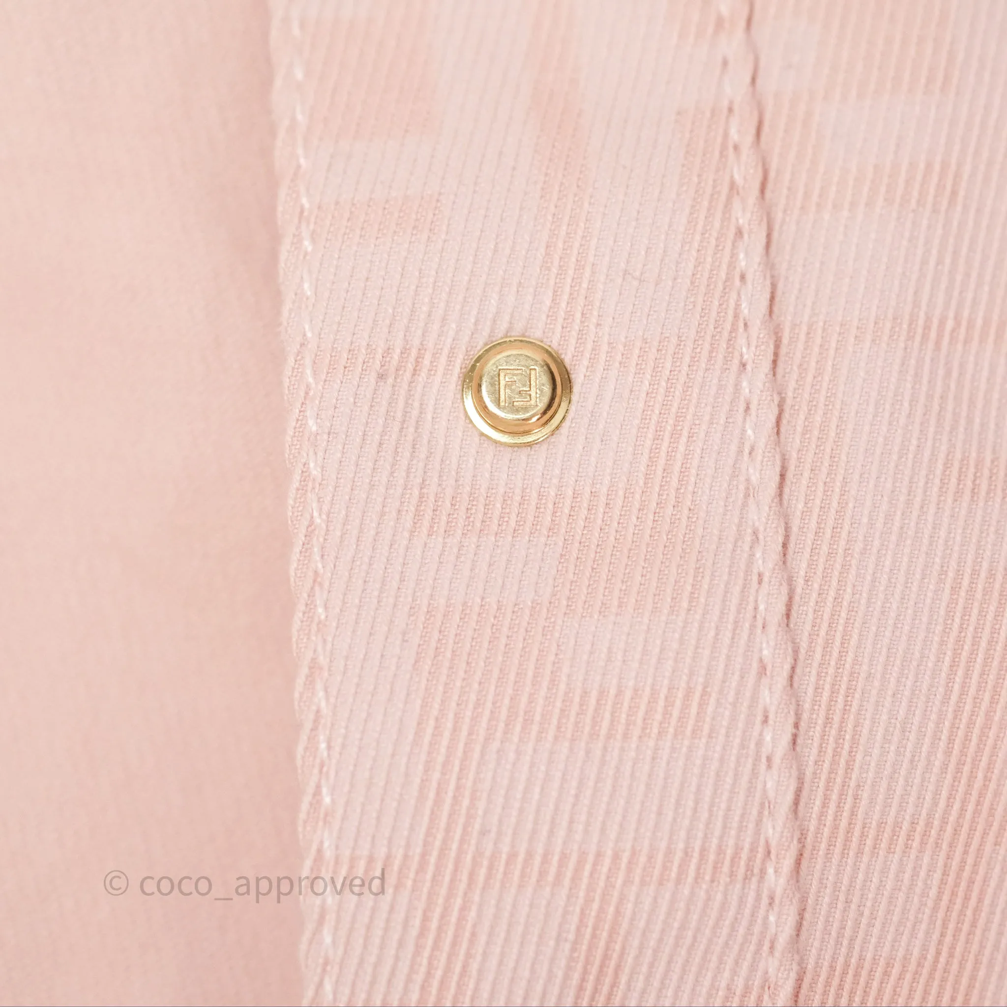 Fendi Denim FF Belted Jacket Pink