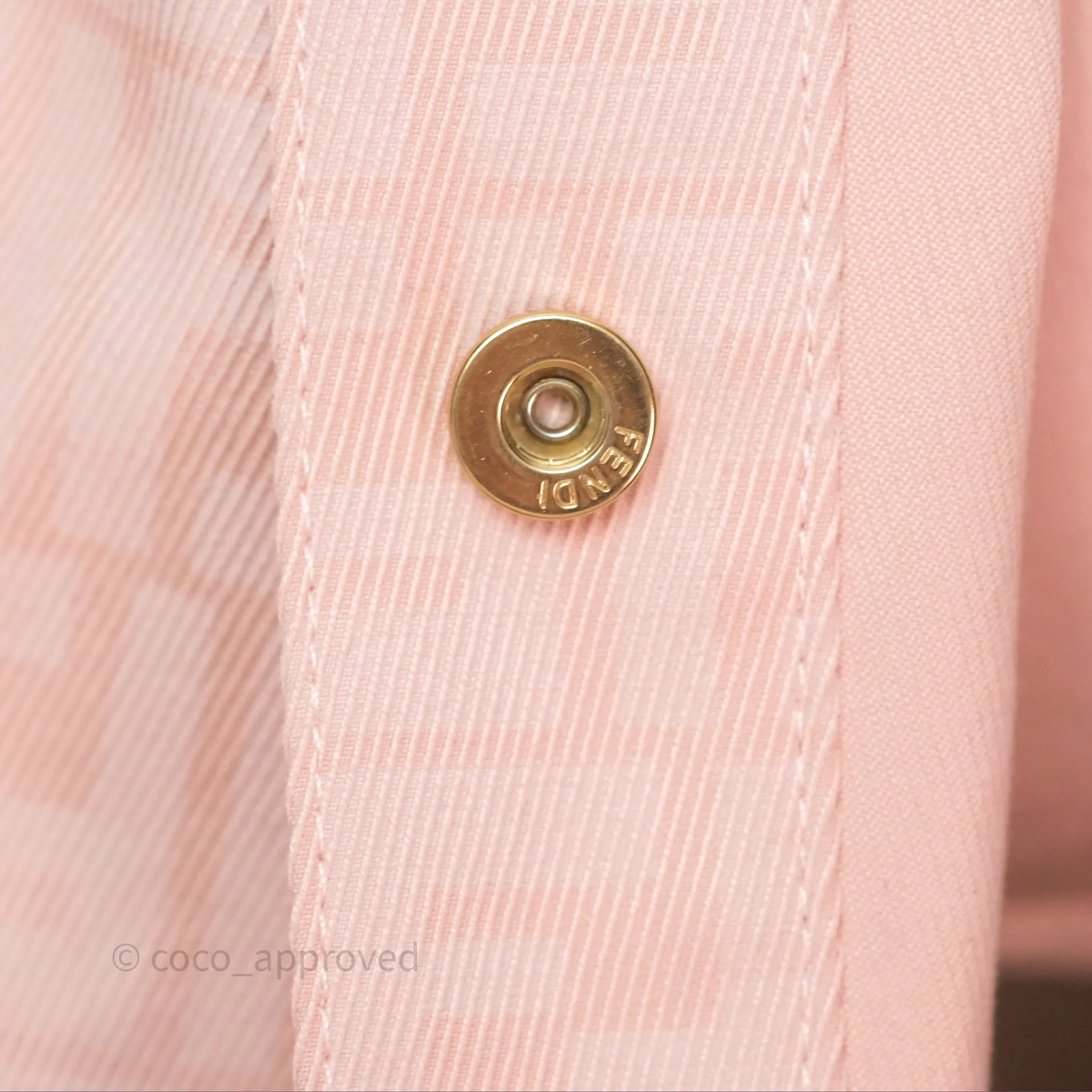 Fendi Denim FF Belted Jacket Pink