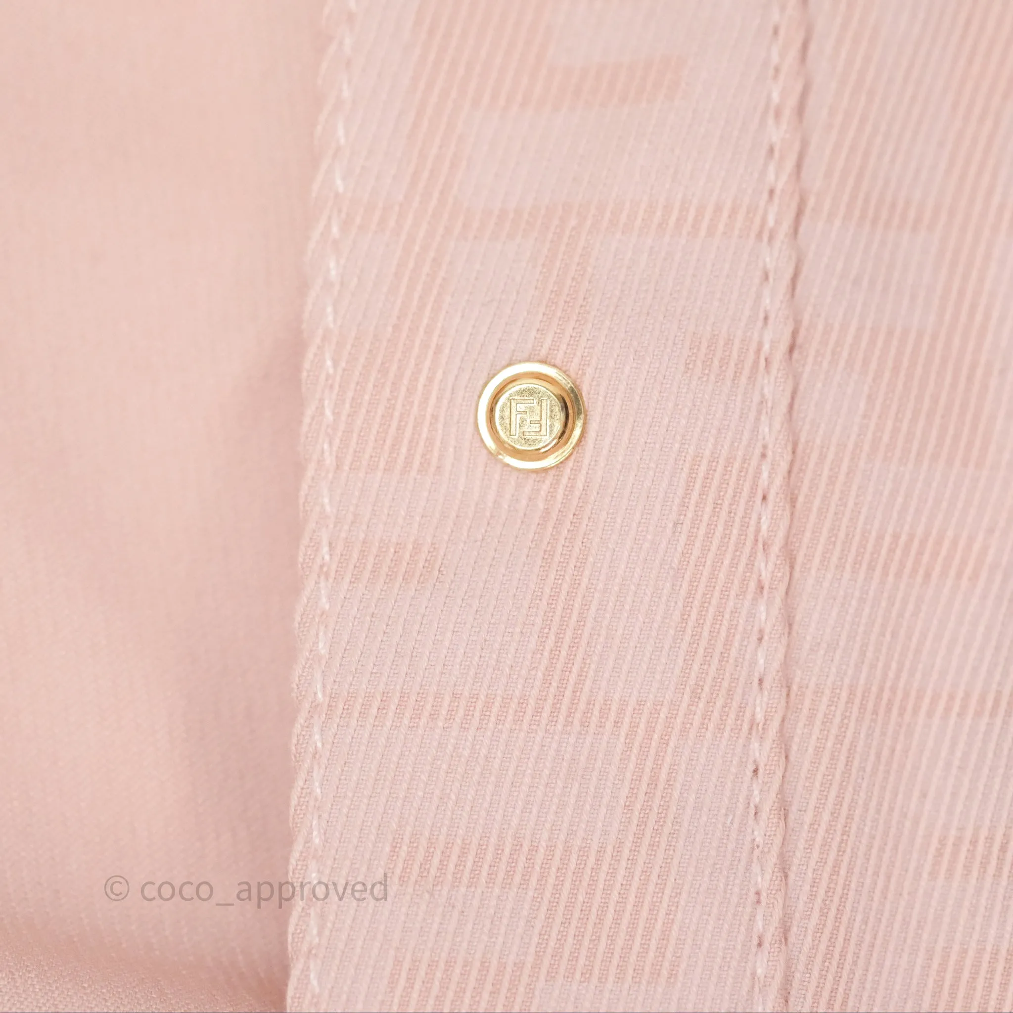 Fendi Denim FF Belted Jacket Pink