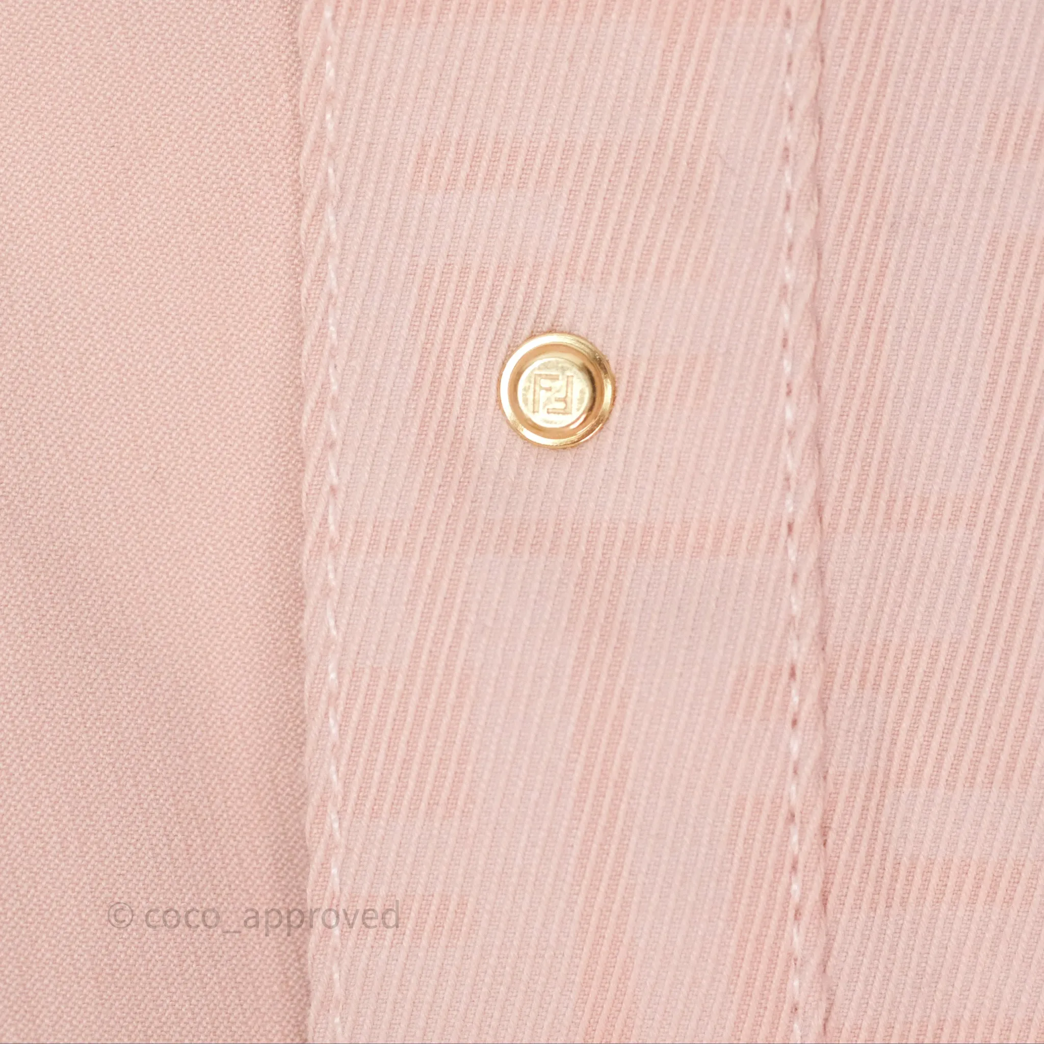Fendi Denim FF Belted Jacket Pink