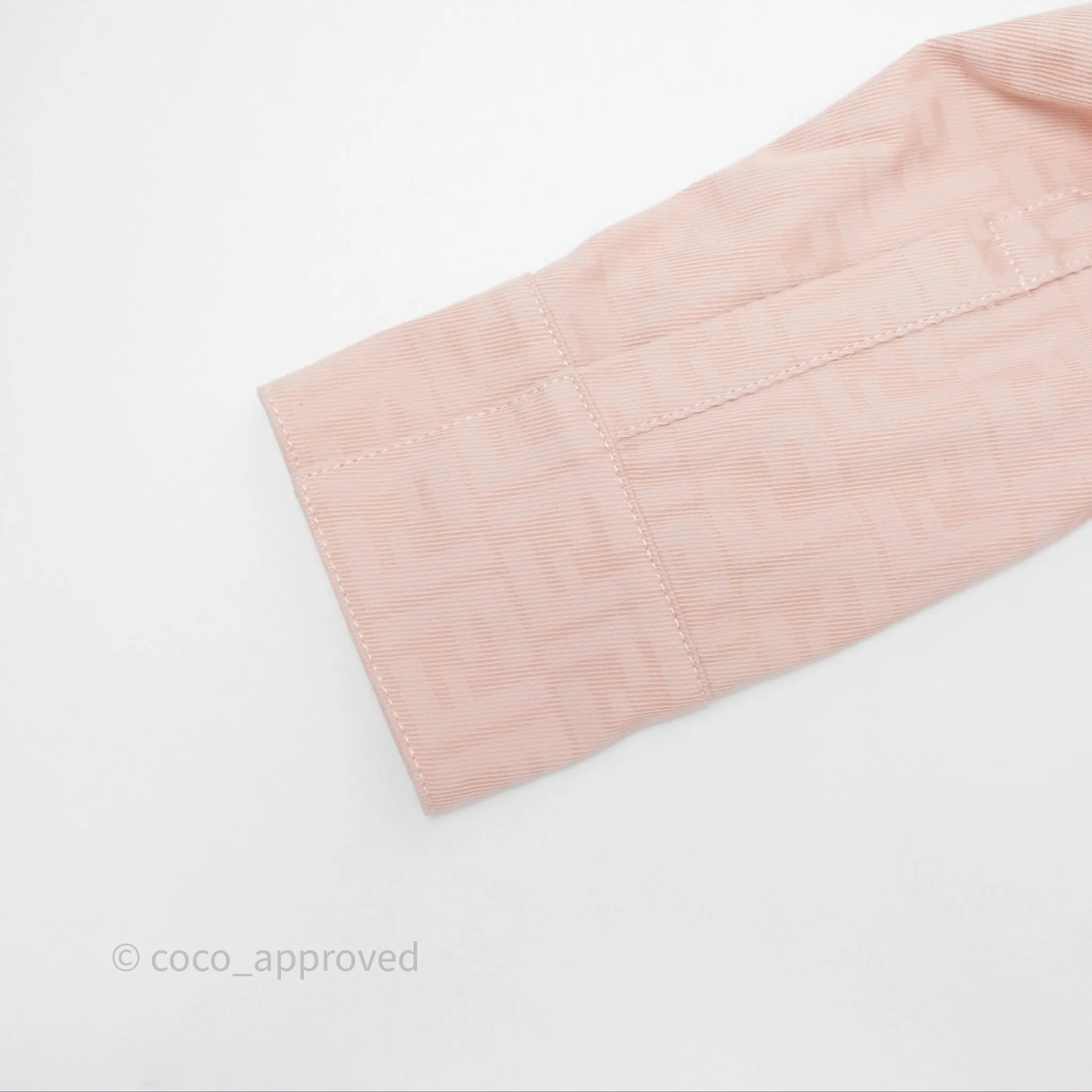 Fendi Denim FF Belted Jacket Pink
