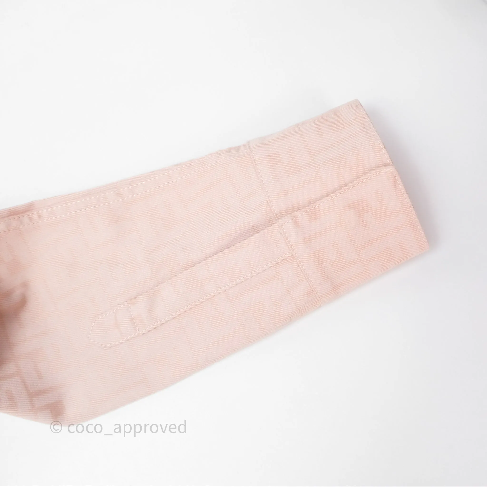 Fendi Denim FF Belted Jacket Pink