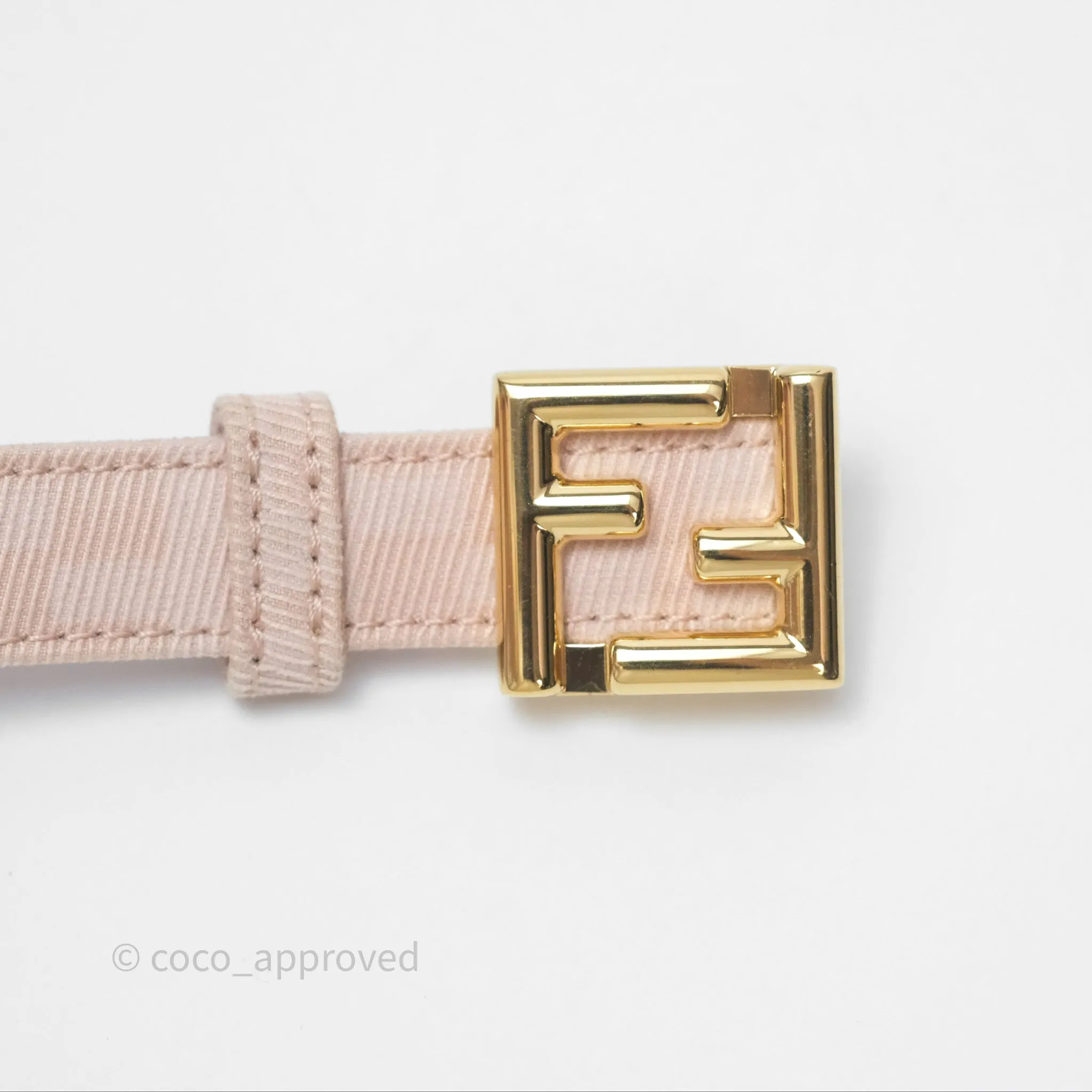 Fendi Denim FF Belted Jacket Pink