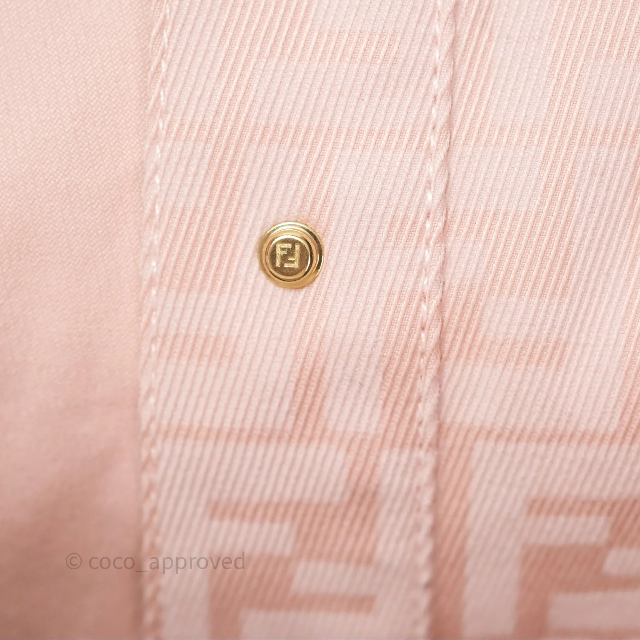Fendi Denim FF Belted Jacket Pink
