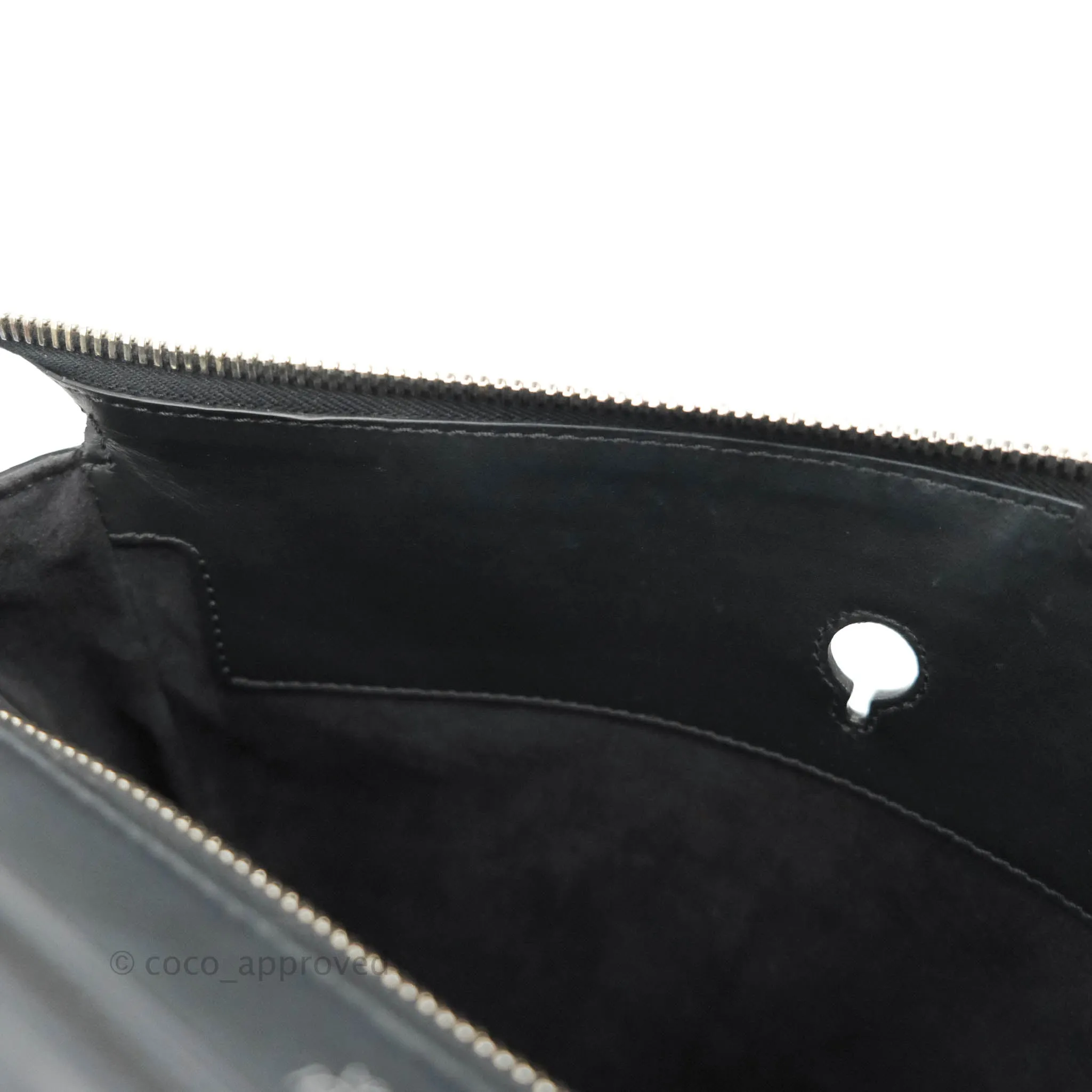Fendi DotCom Satchel Bag Black Royal Blue Calfskin