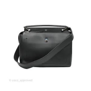 Fendi DotCom Satchel Bag Black Royal Blue Calfskin