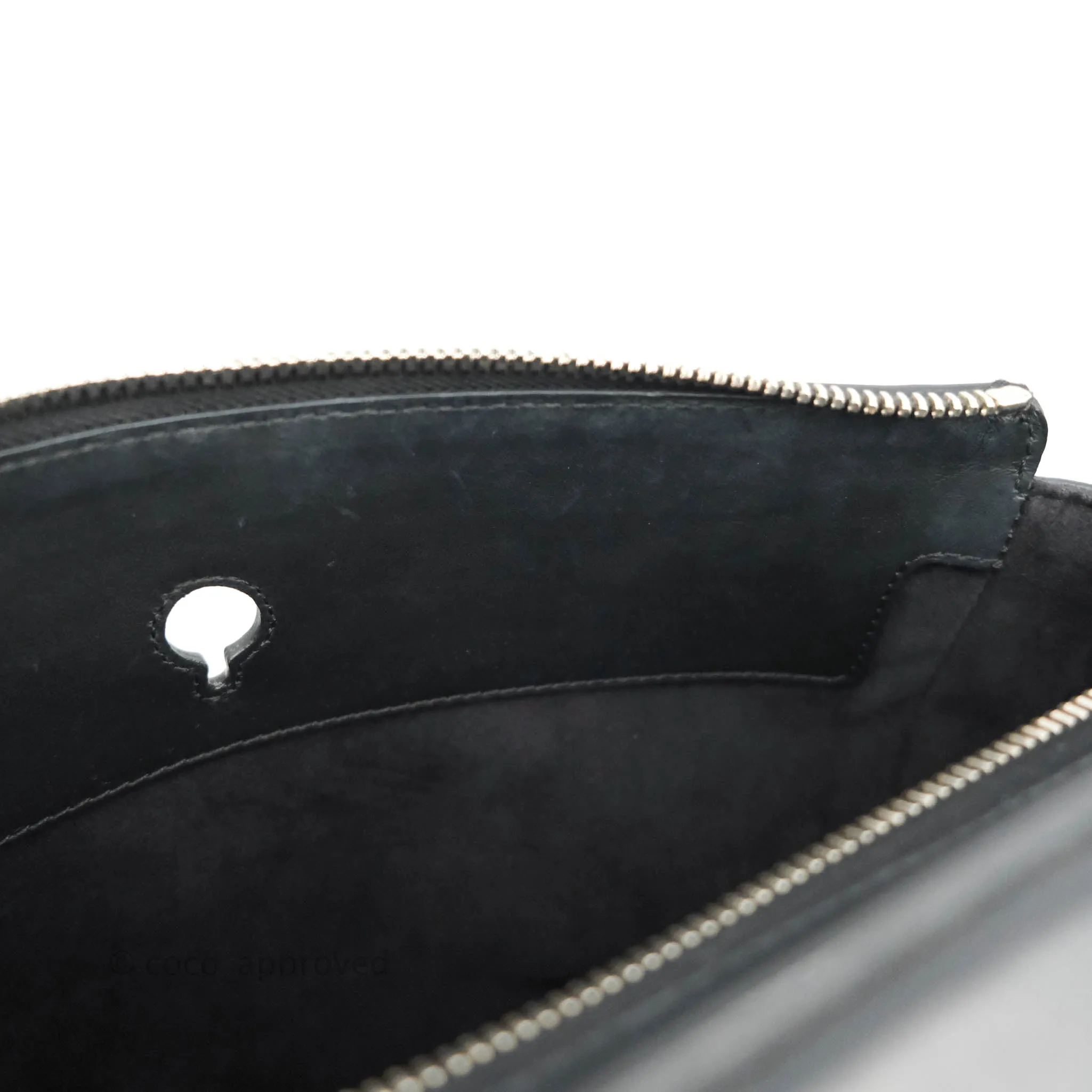 Fendi DotCom Satchel Bag Black Royal Blue Calfskin