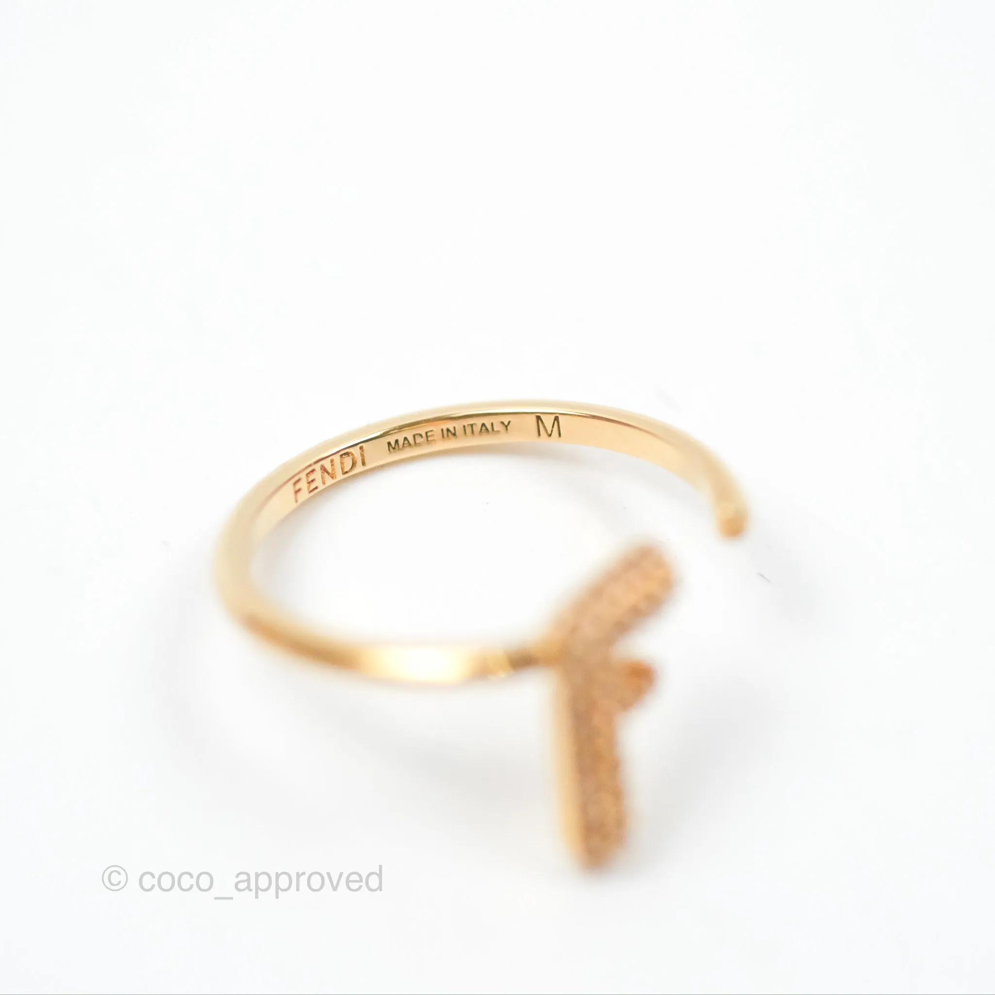 Fendi F is Fendi Ring Crystal Gold Silver