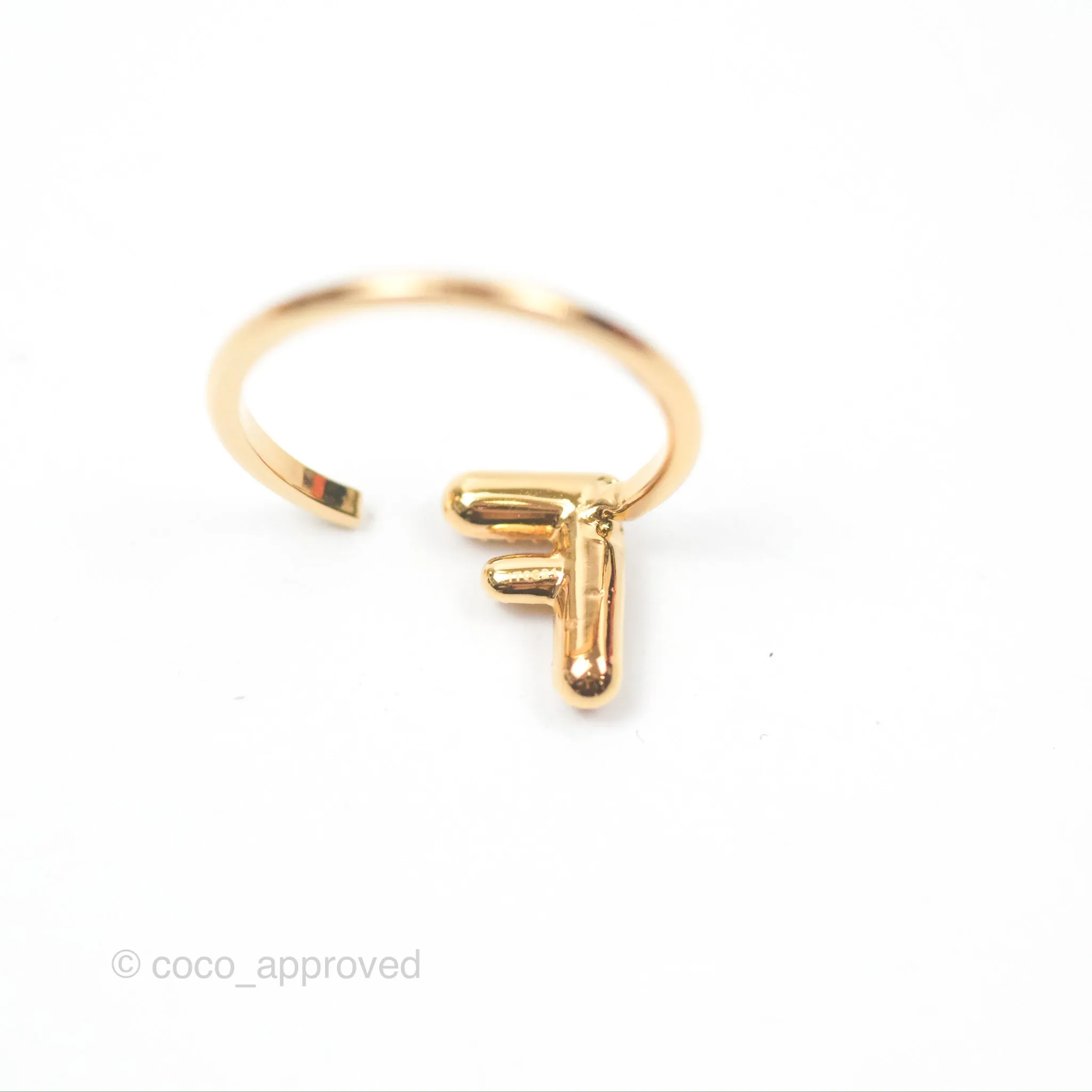 Fendi F is Fendi Ring Crystal Gold Silver