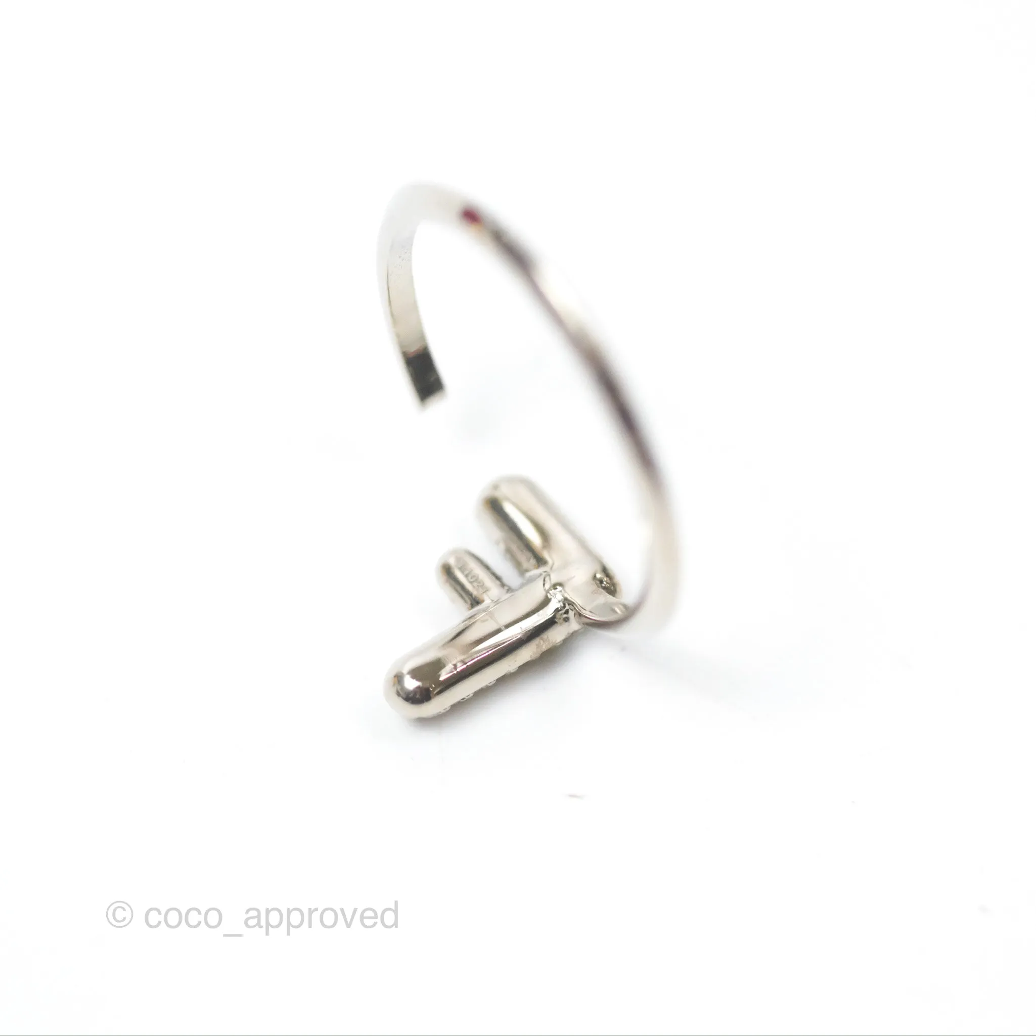 Fendi F is Fendi Ring Crystal Gold Silver