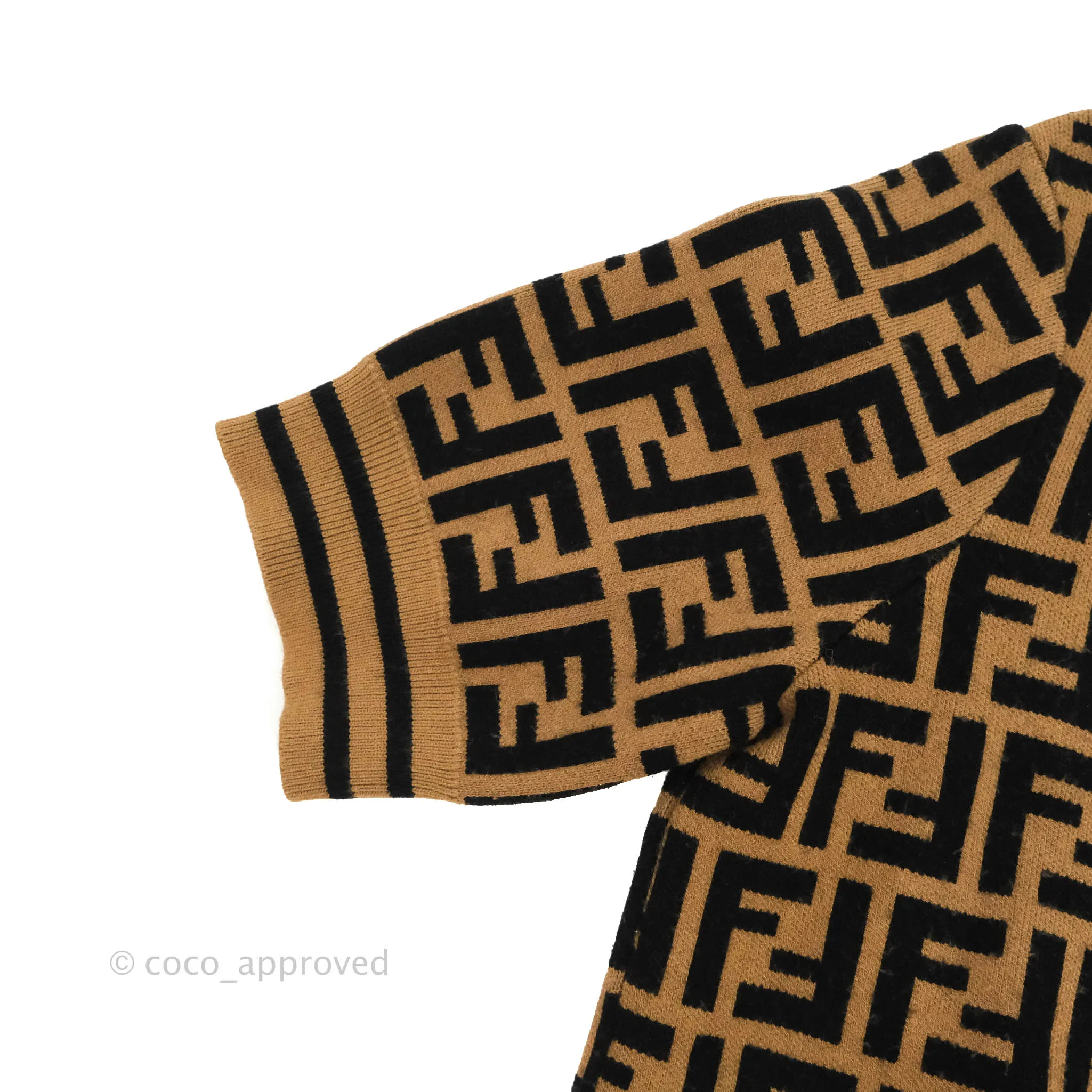 Fendi Fabric FF Motifi Jumper Brown and Black